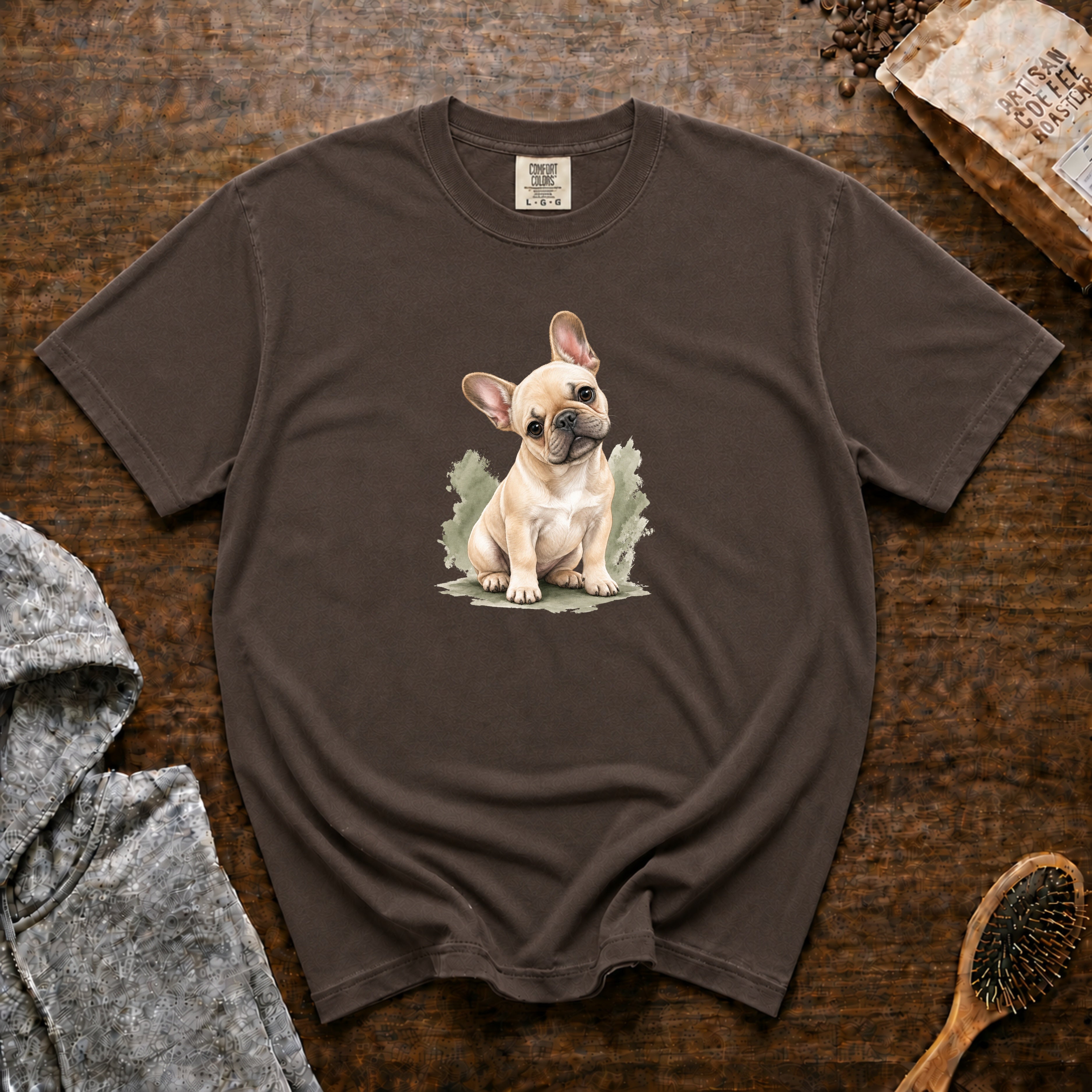 Frenchie Wassup T-Shirt — Espresso