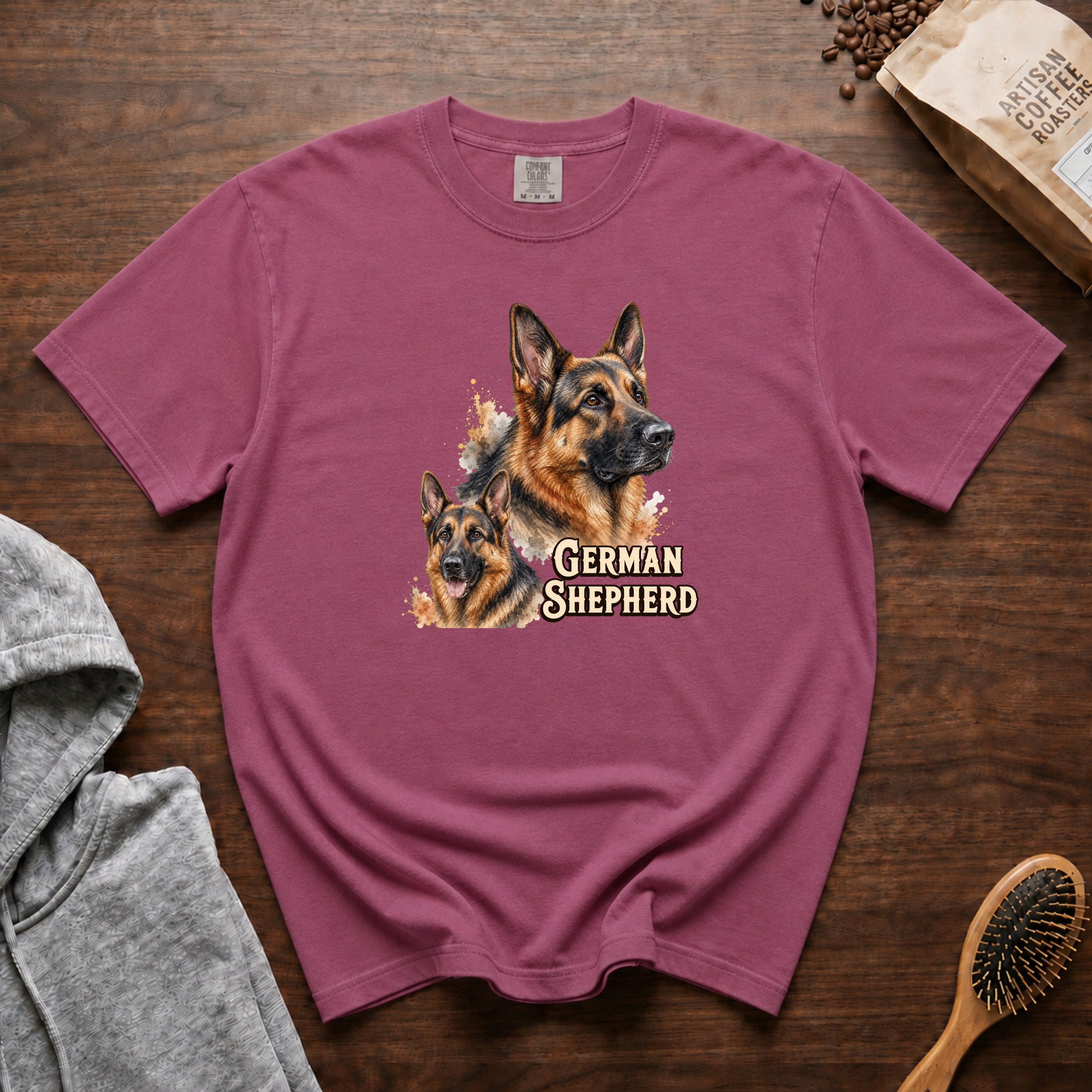 German Shepherd T-Shirt — Berry
