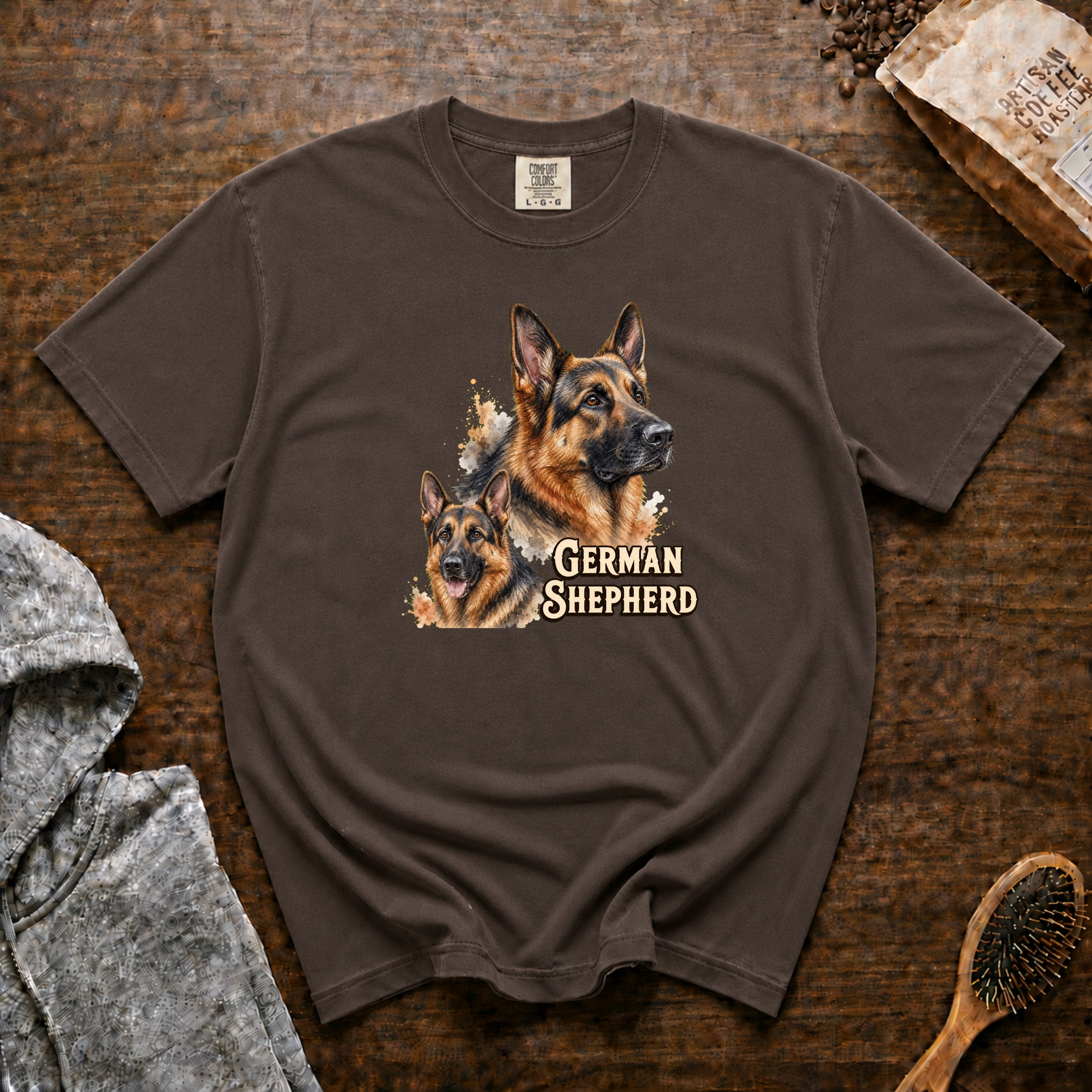 German Shepherd T-Shirt — Espresso