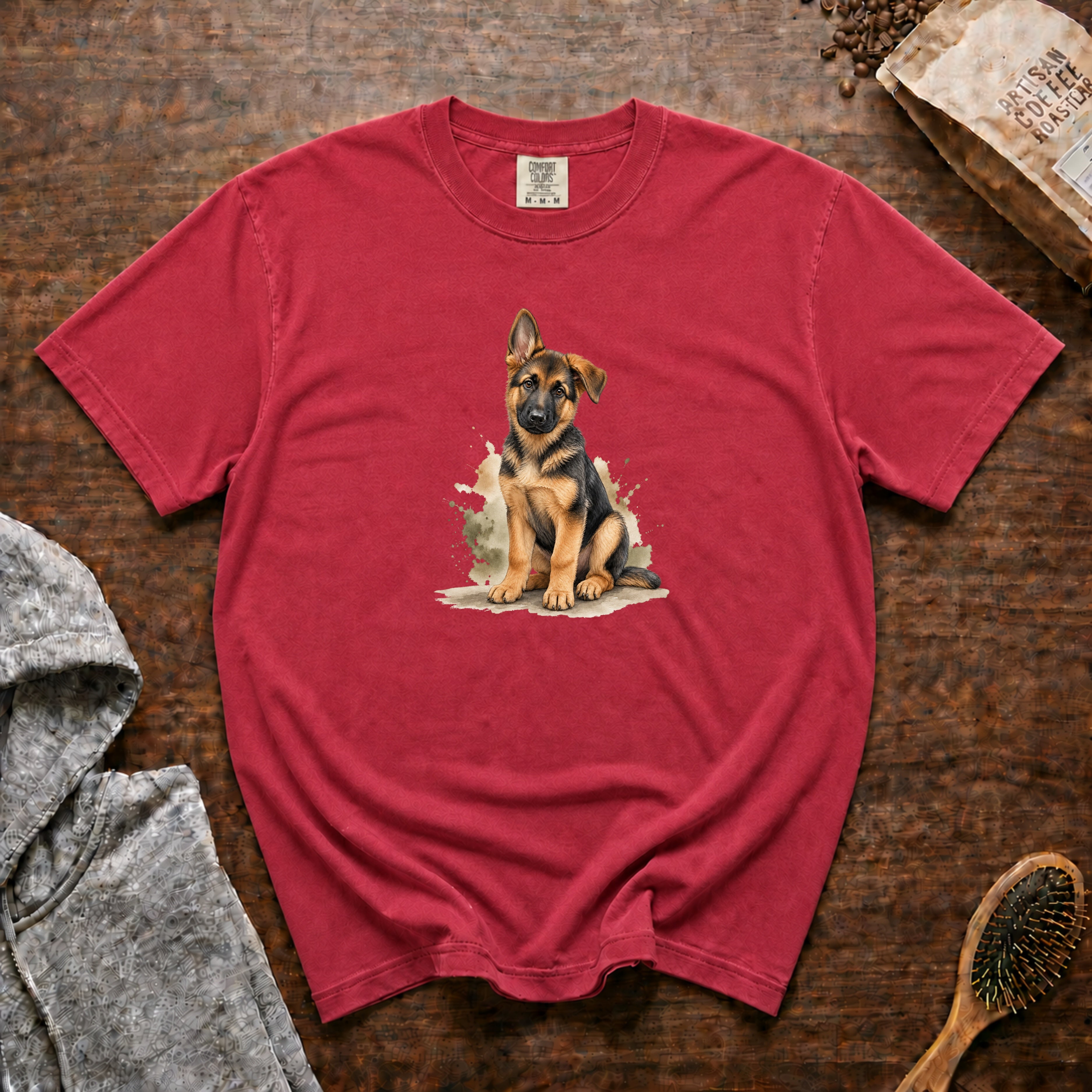 German Shepherd What T-Shirt — Crimson