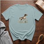 German Shorthaired Pointer Field Point Pour Over T-Shirt — Bay