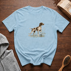 German Shorthaired Pointer Field Point Pour Over T-Shirt — Chambray