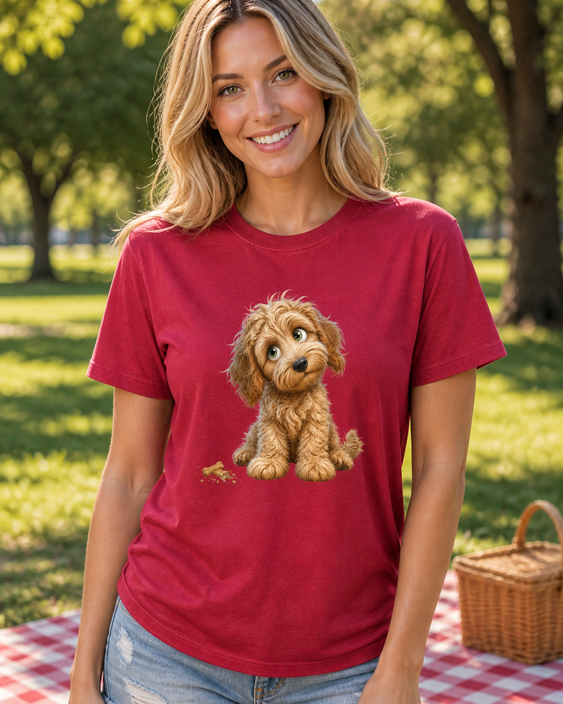 Golden Doodle Charm T-Shirt | Golden Doodle Dog Lover Tee