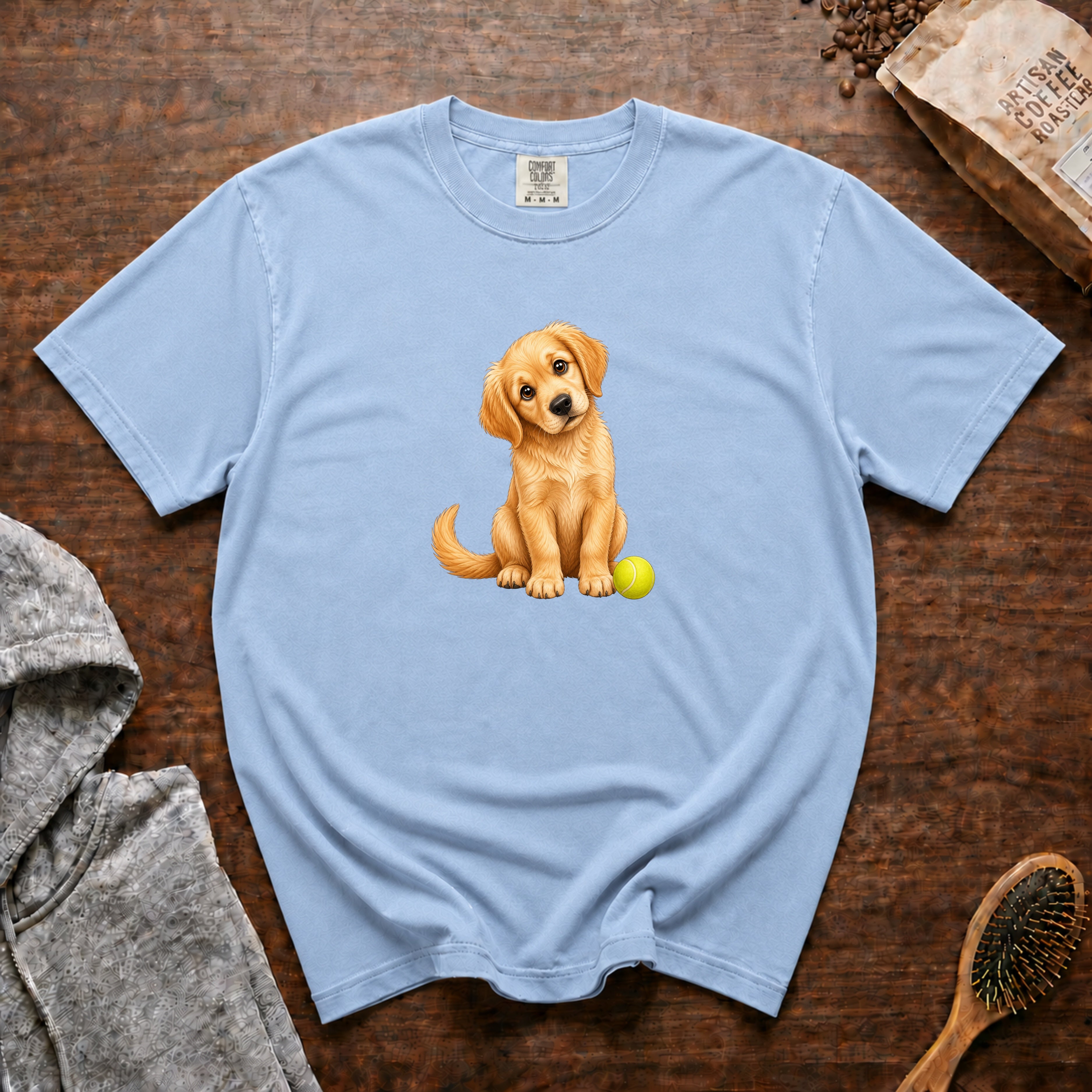 Golden Head Tilt T-Shirt — Chambray