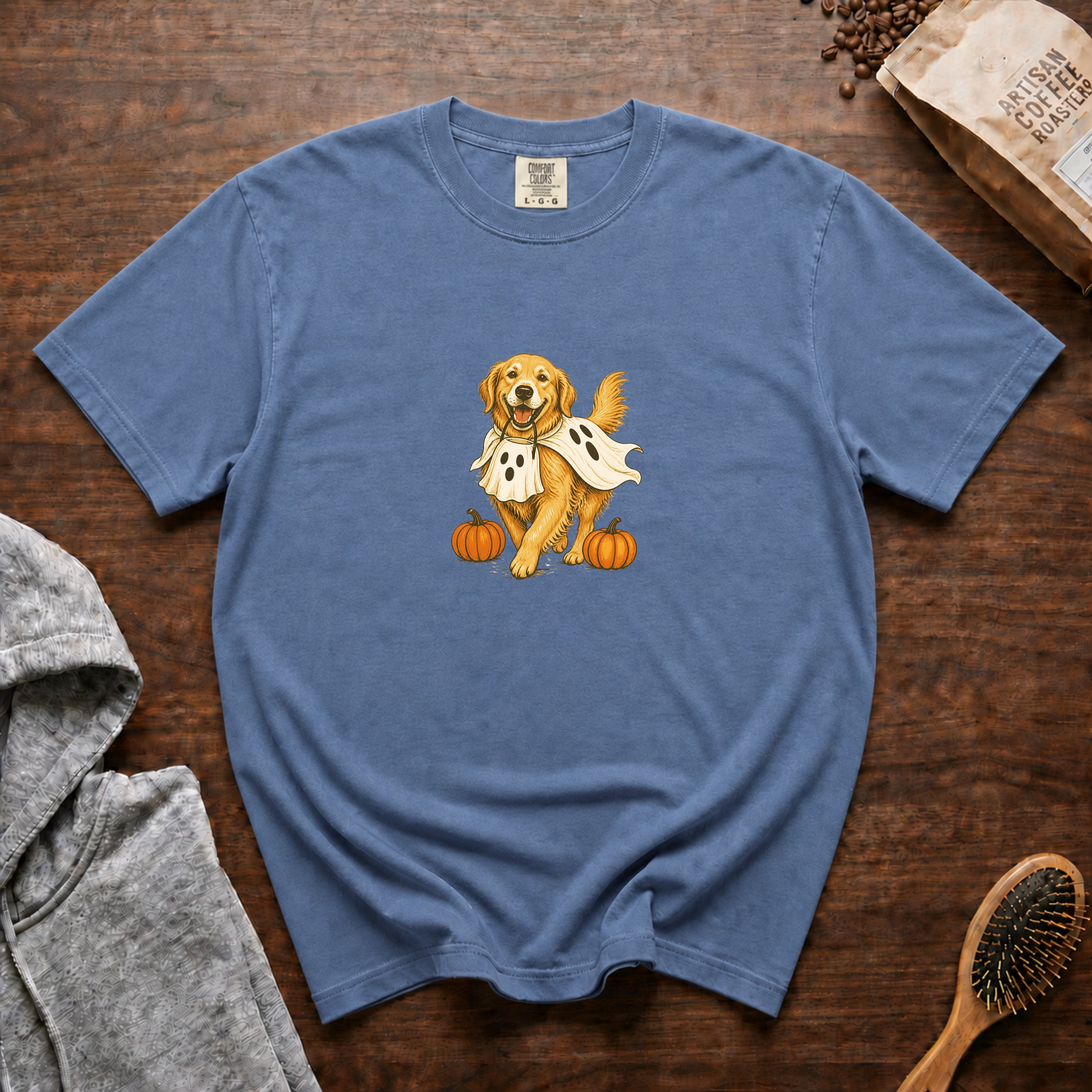 Golden Retriever Halloween T-Shirt — Blue Jean