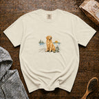 Golden Retriever Morning 1 T-Shirt — Ivory