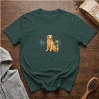 Golden Retriever MorningT-Shirt — Blue Spruce