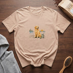 Golden Retriever MorningT-Shirt — Ivory