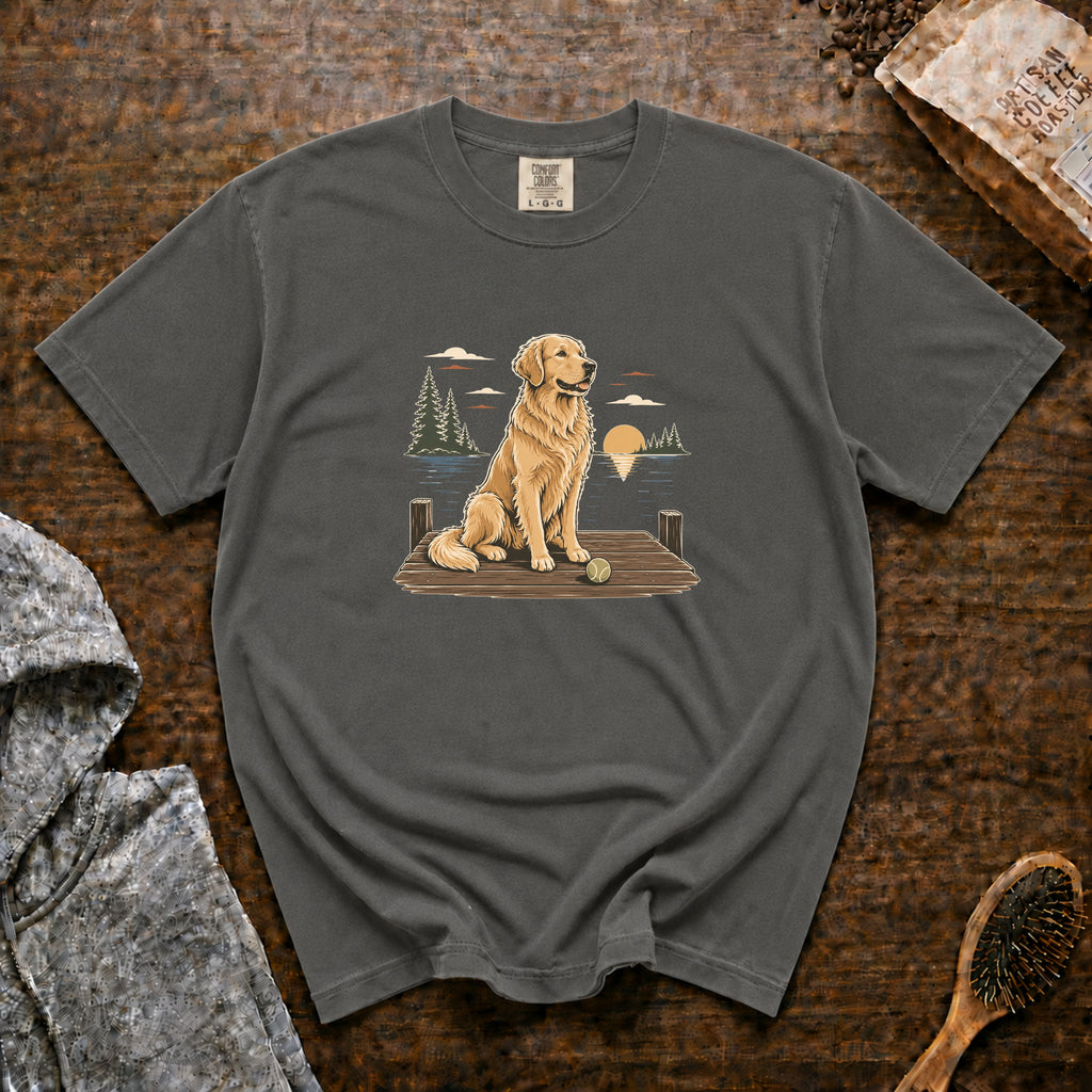 Golden Retriever, Sunny Morning T-Shirt — Pepper