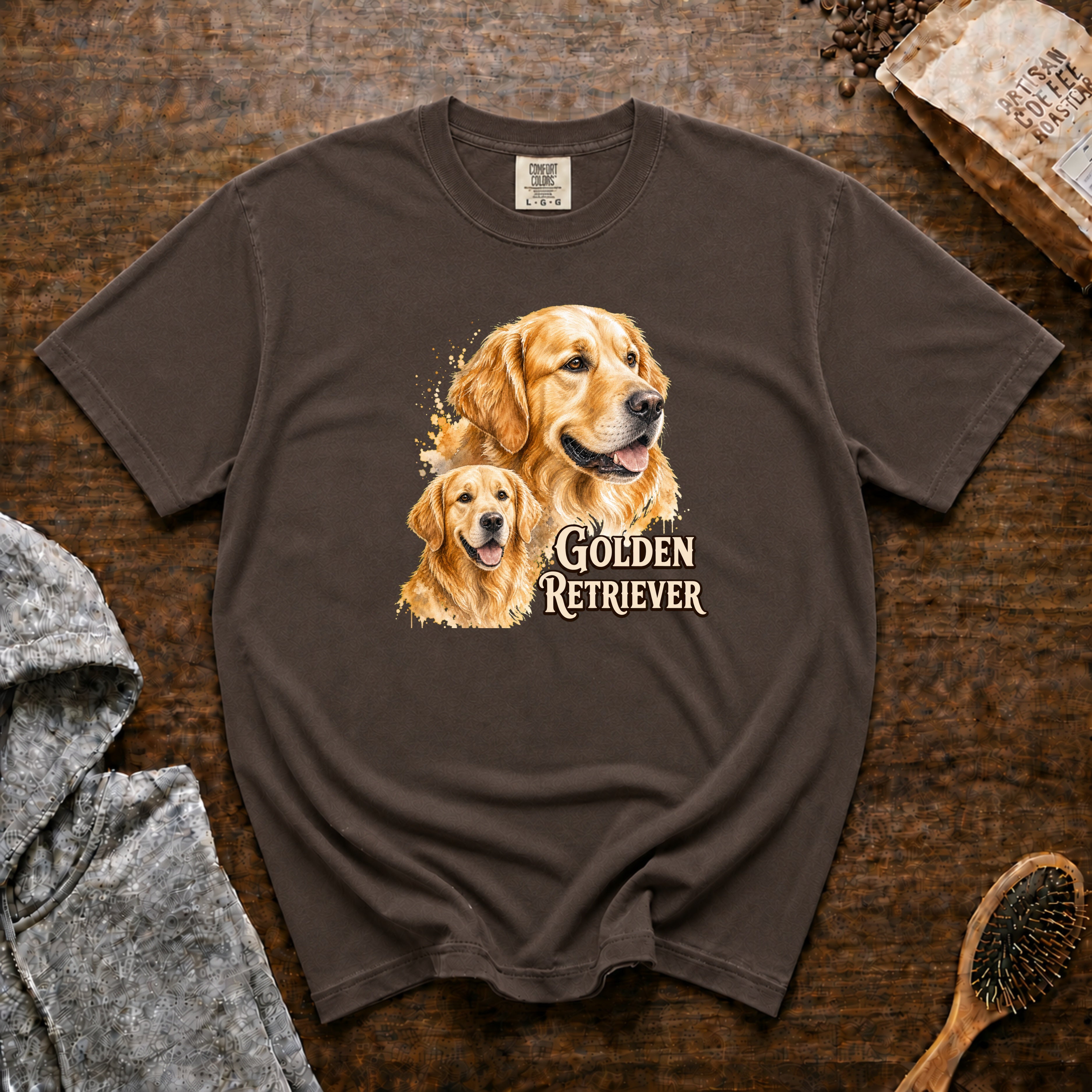 Golden Retriever T-Shirt — Espresso