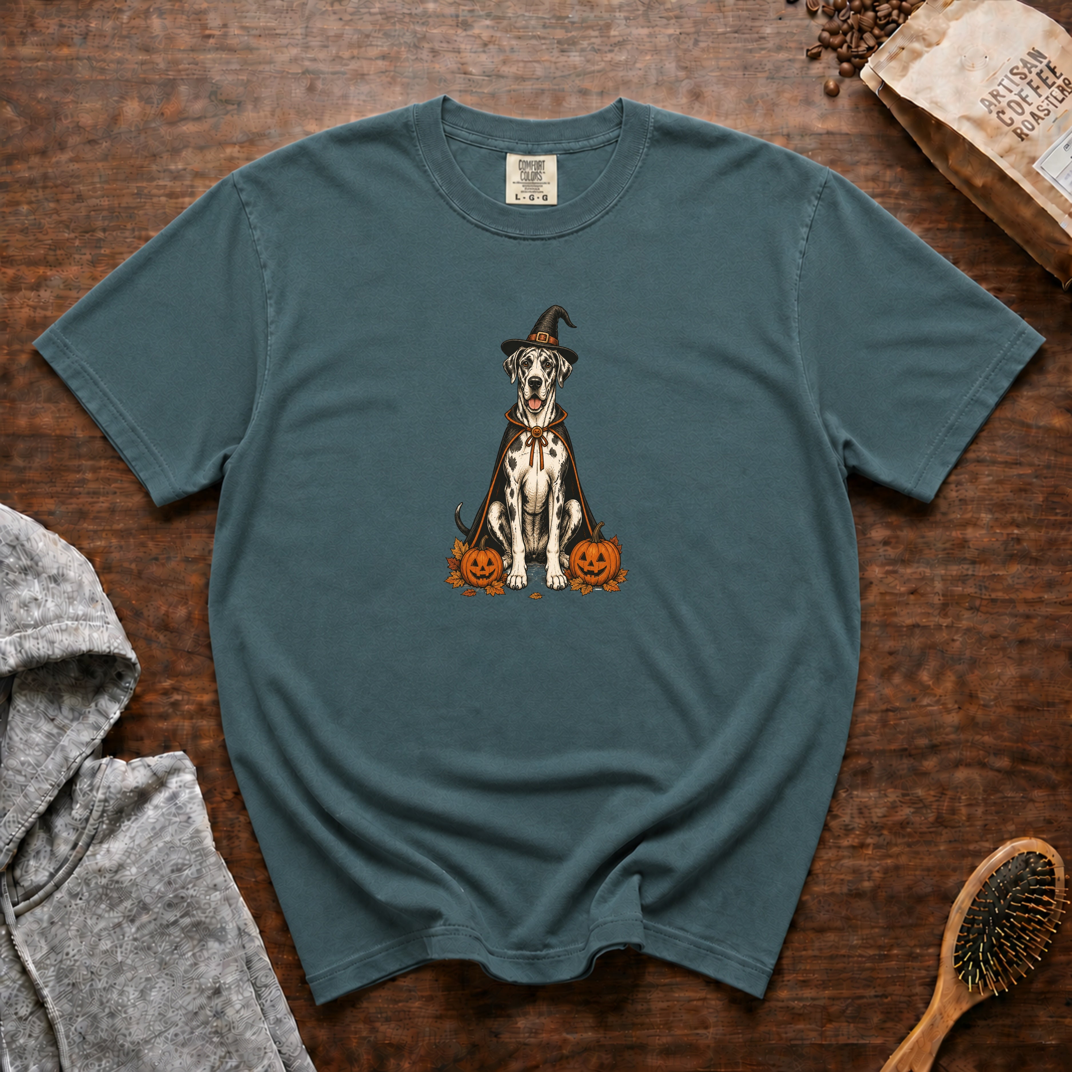 Great Dane Halloween T-Shirt — Blue Spruce