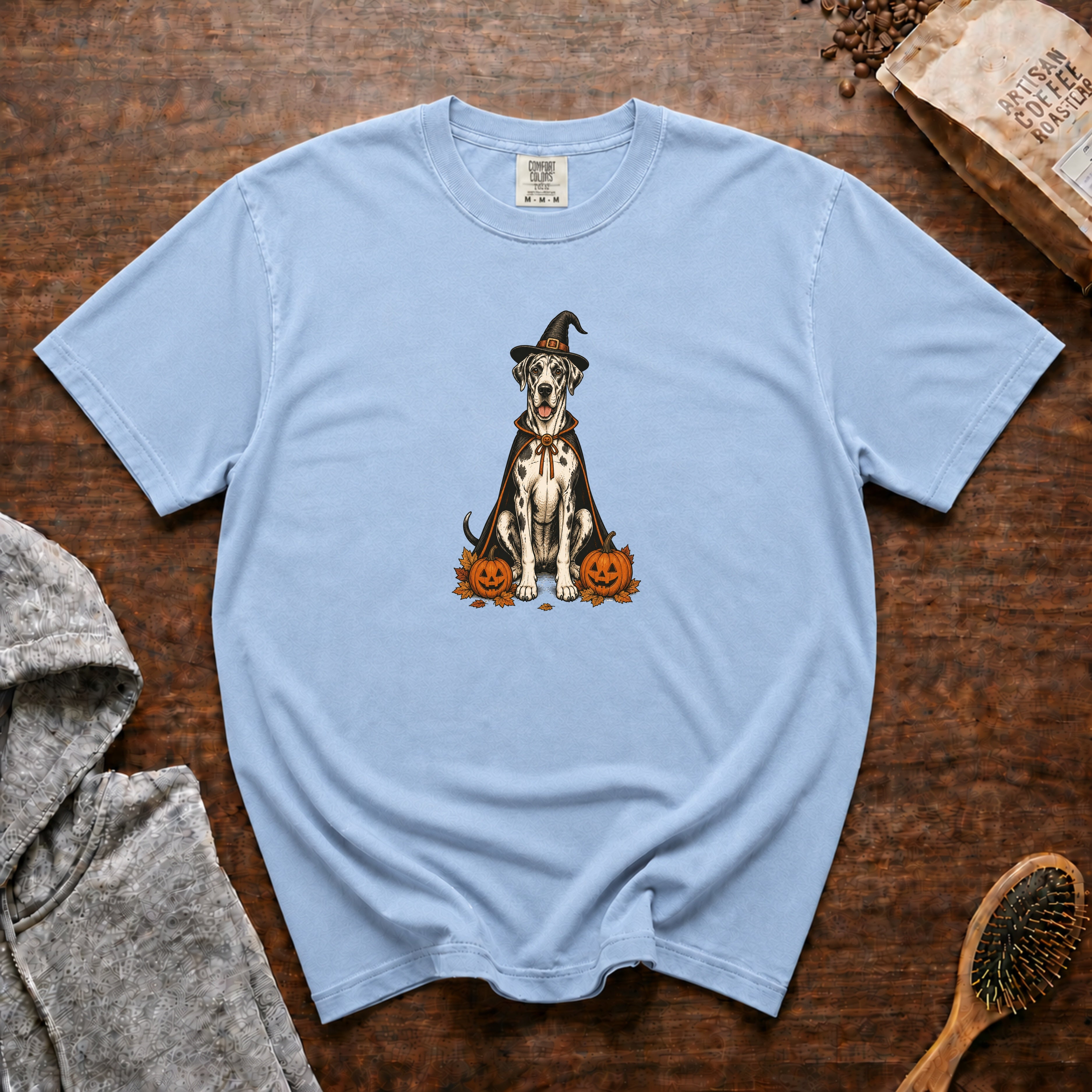 Great Dane Halloween T-Shirt — Chambray
