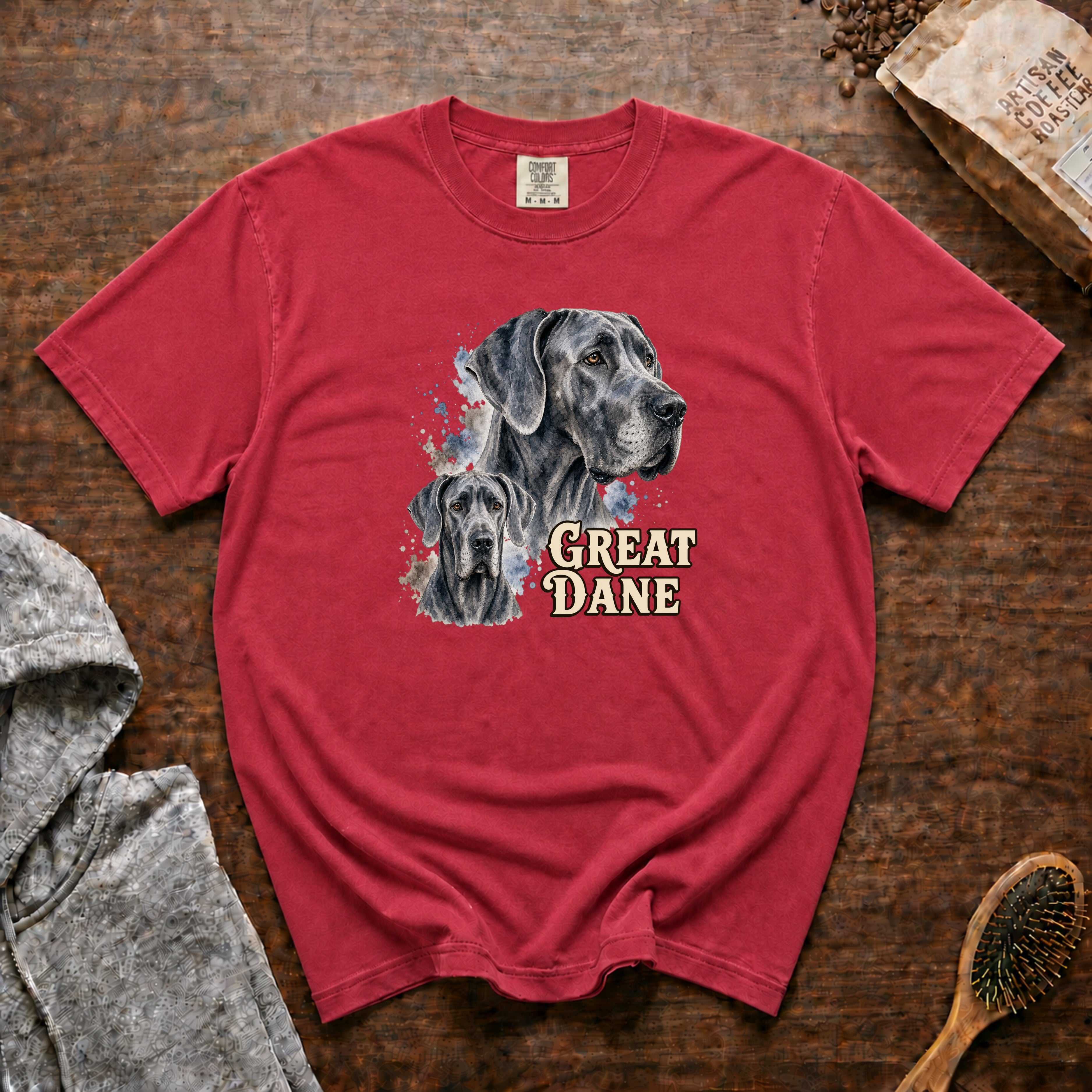 Great Dane T-Shirt — Crimson