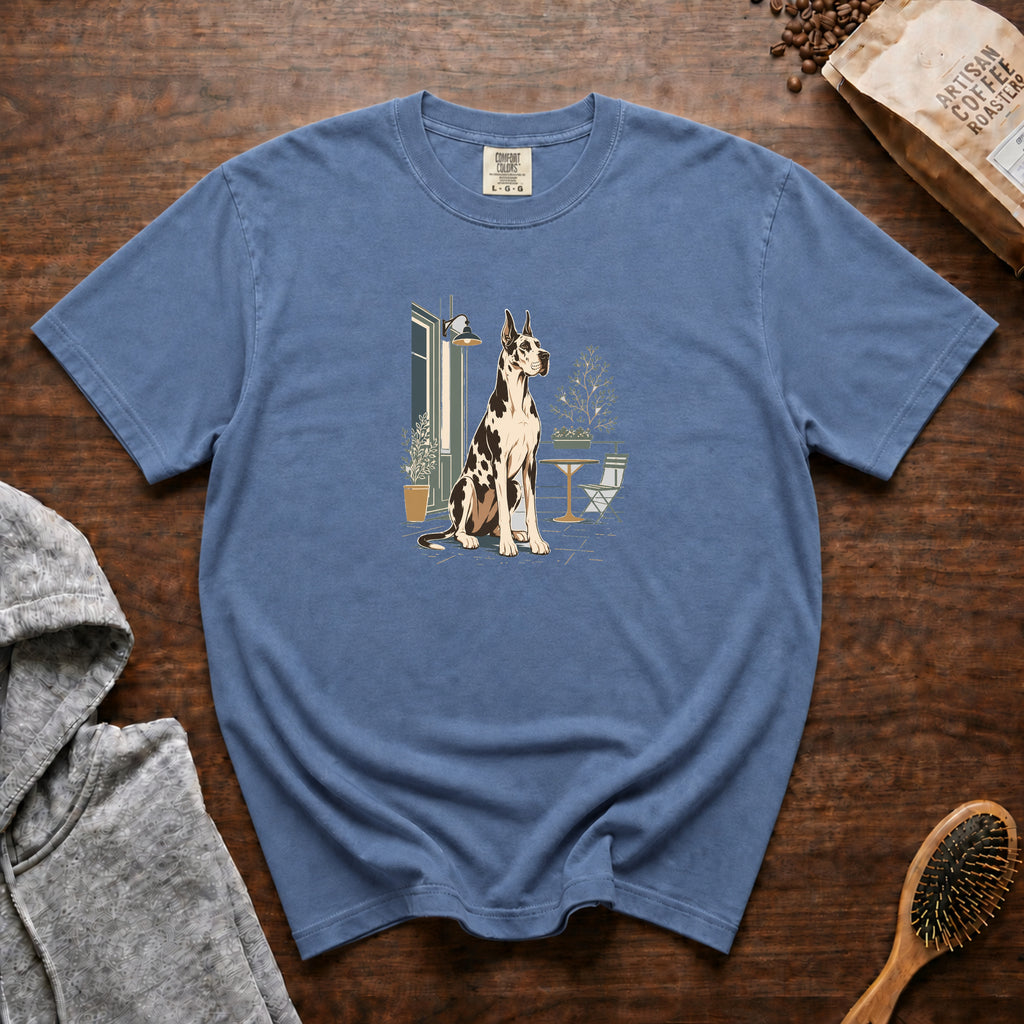 Great Dane Tall Cup House Roast T-Shirt — Blue Jean