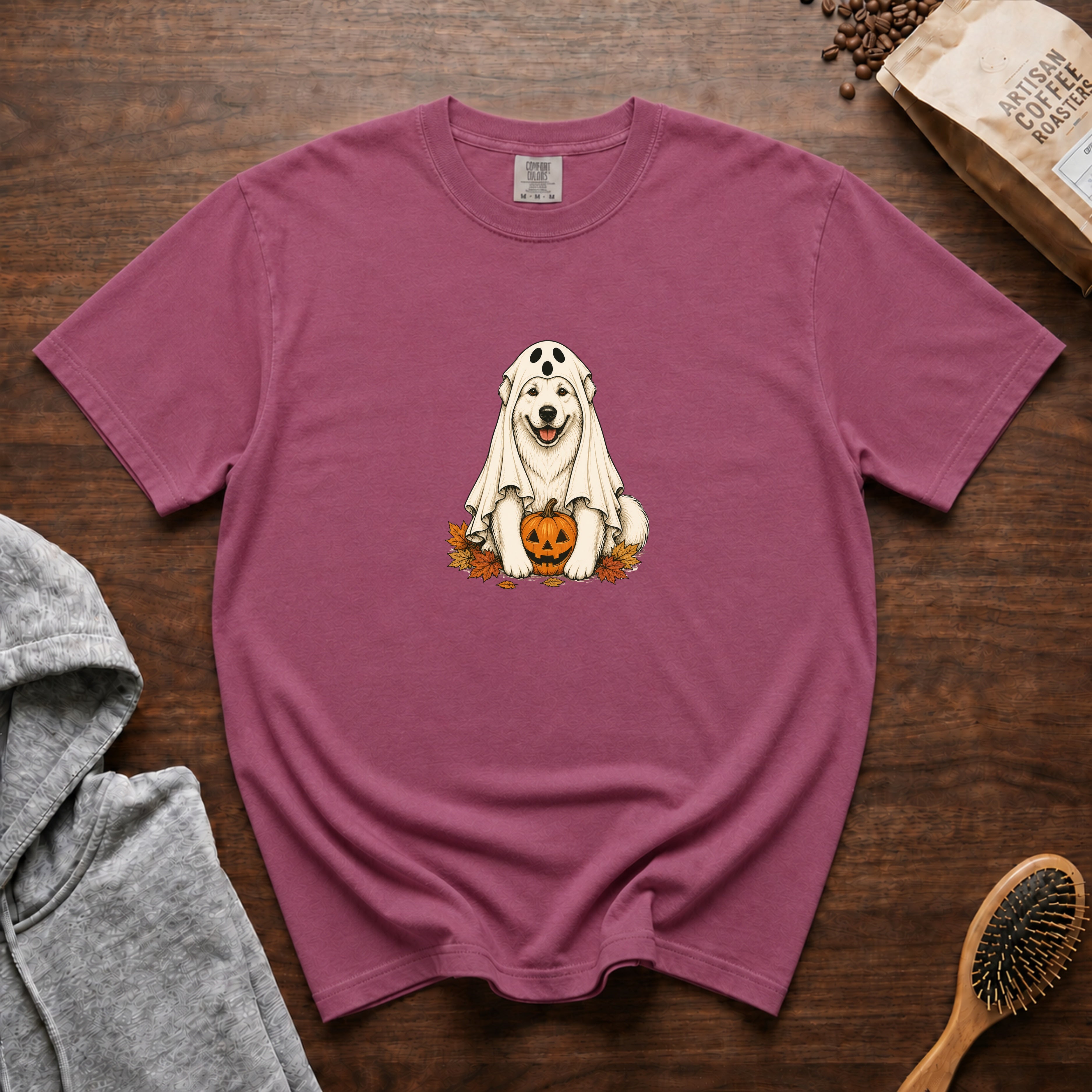 Great Pyrenees Halloween T-Shirt — Berry
