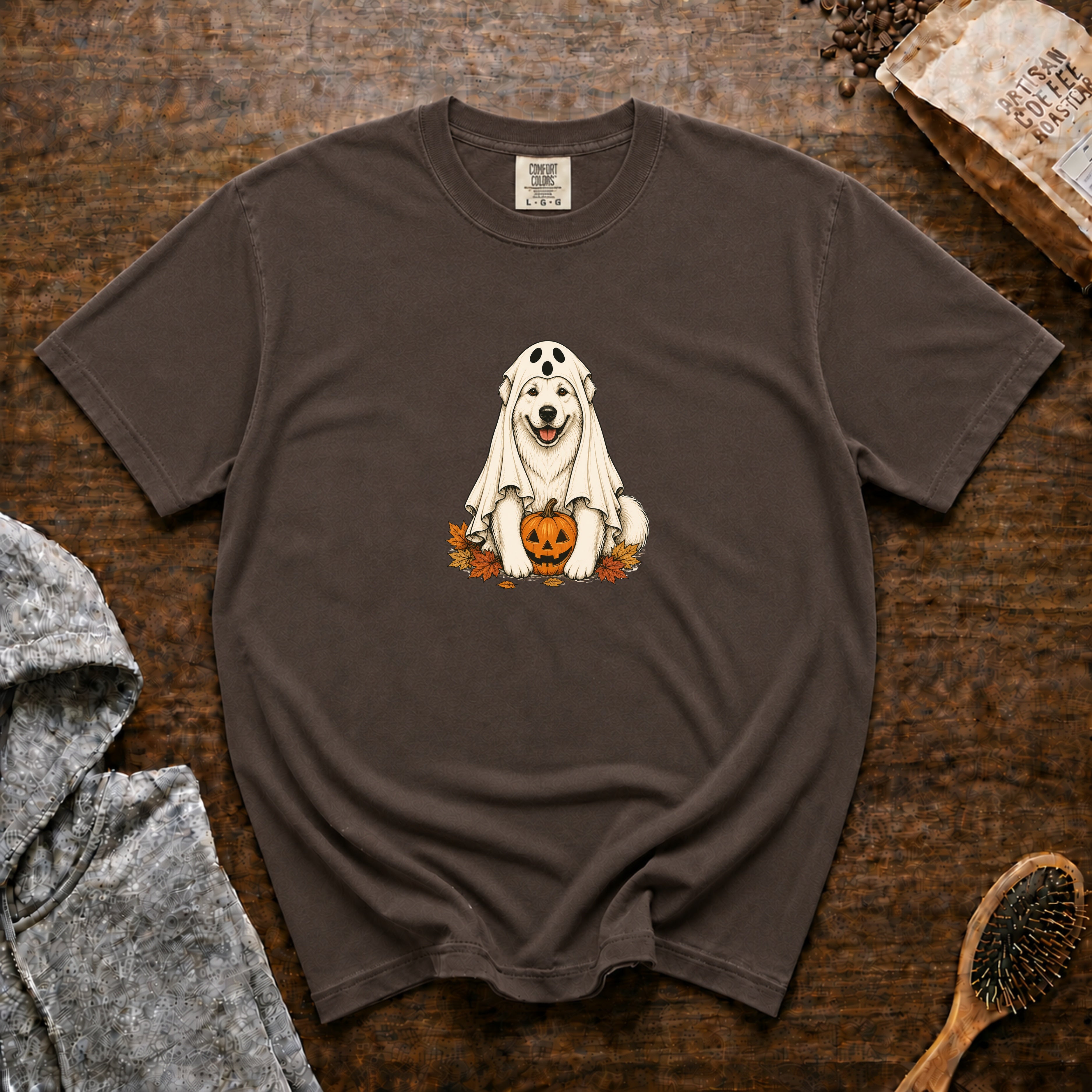 Great Pyrenees Halloween T-Shirt — Espresso