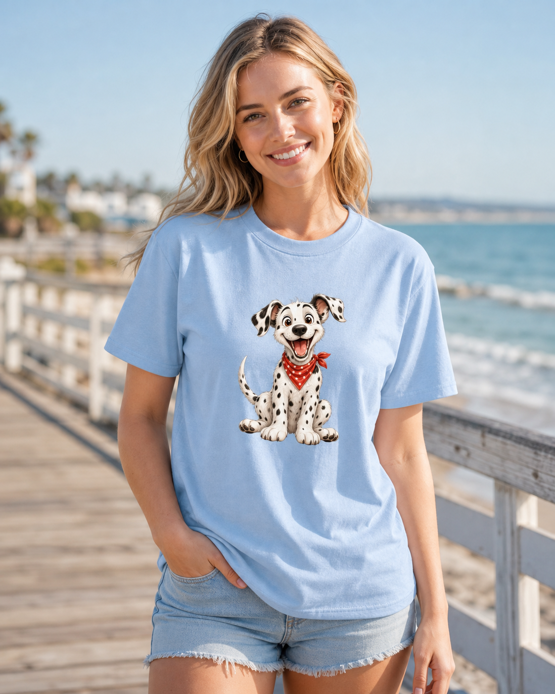 Grinning Dalmatian T-Shirt | Dalmatian Dog Lover Tee