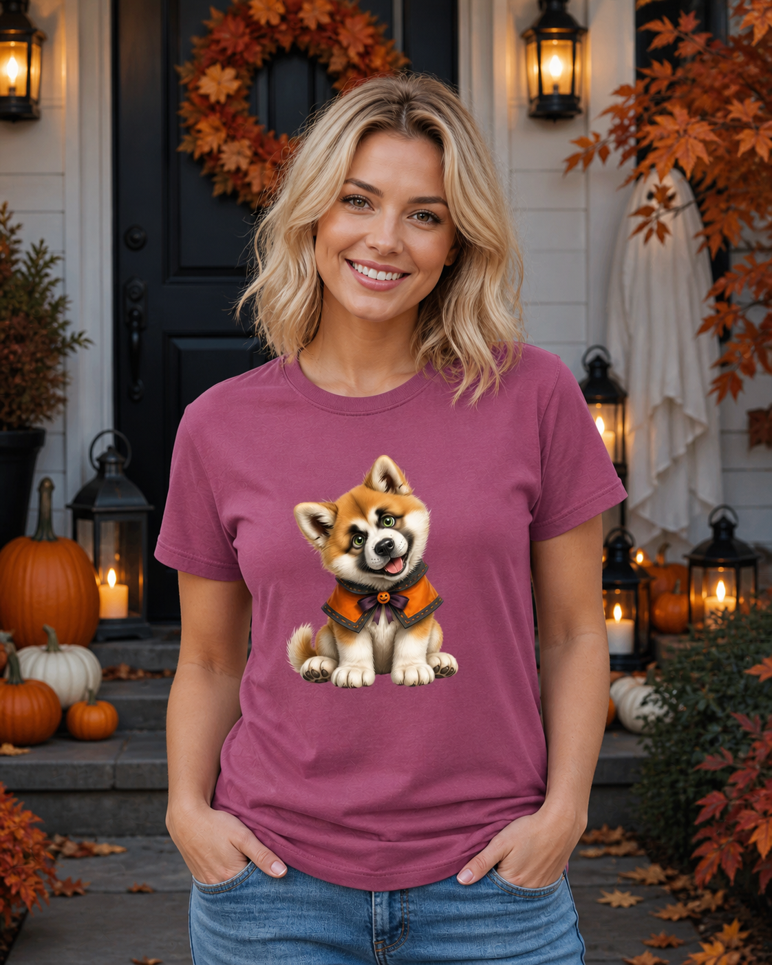 Halloween Akita T-Shirt