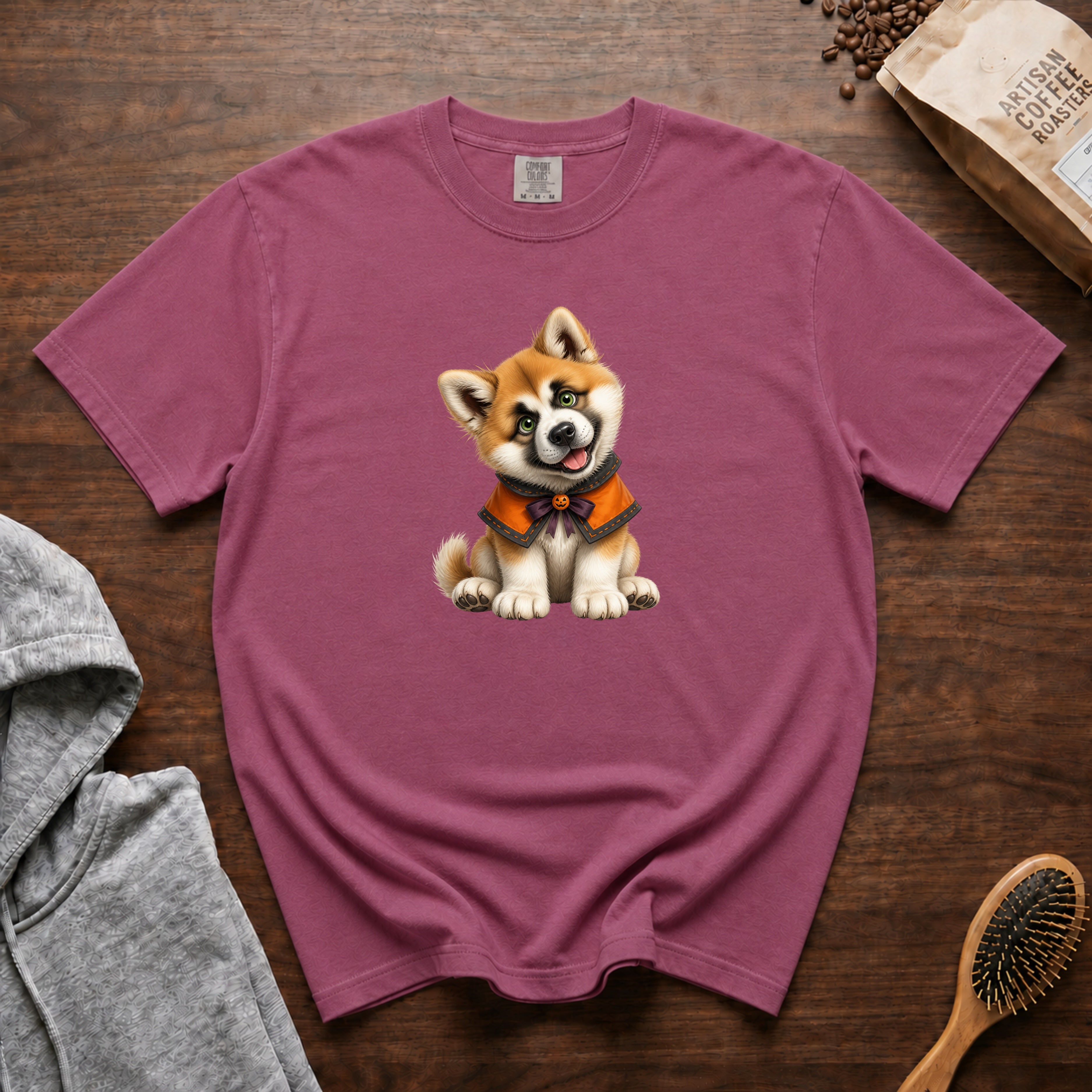 Halloween Akita T-Shirt — Berry