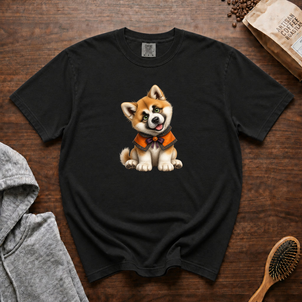Halloween Akita T-Shirt — Black