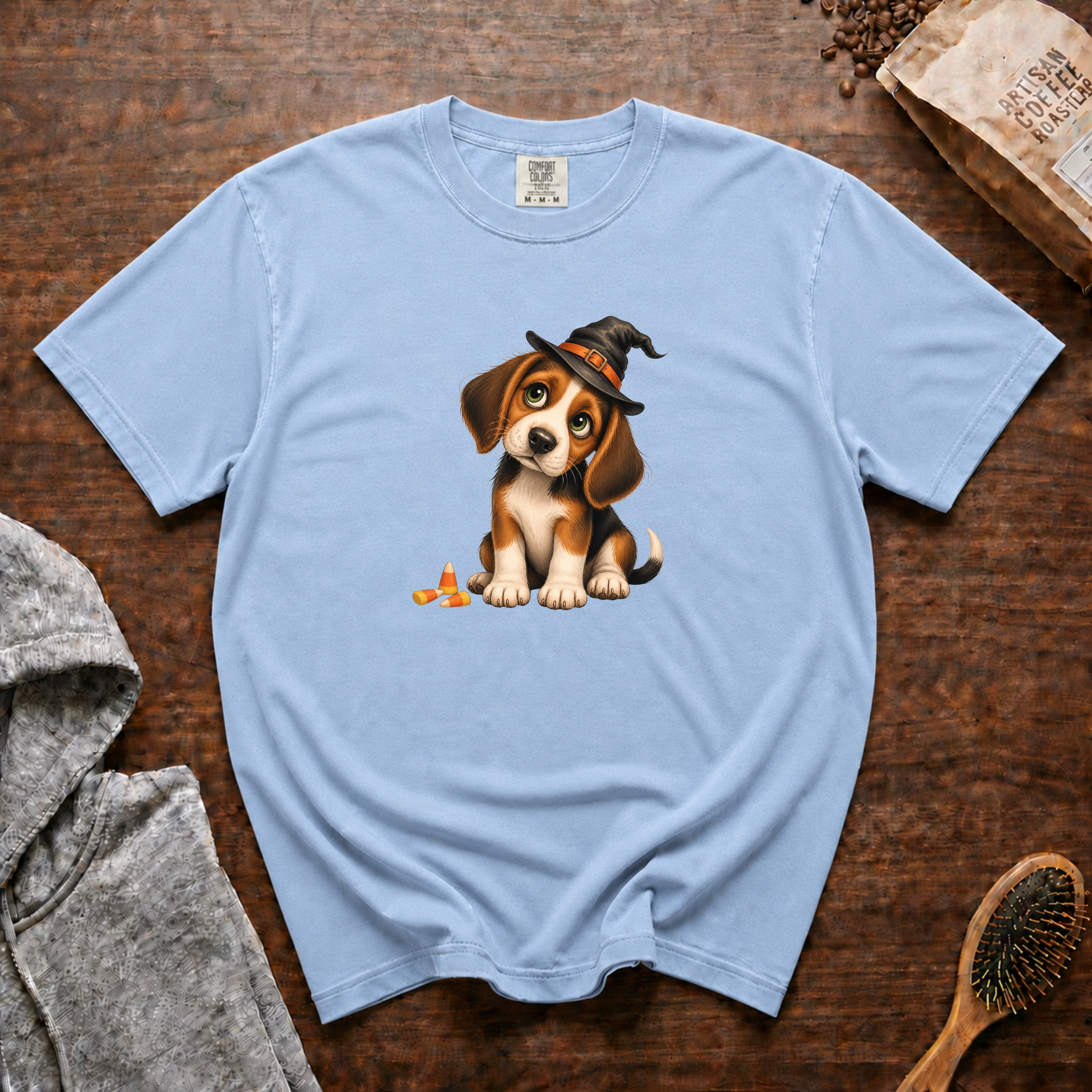 Halloween Beagle T-Shirt — Chambray