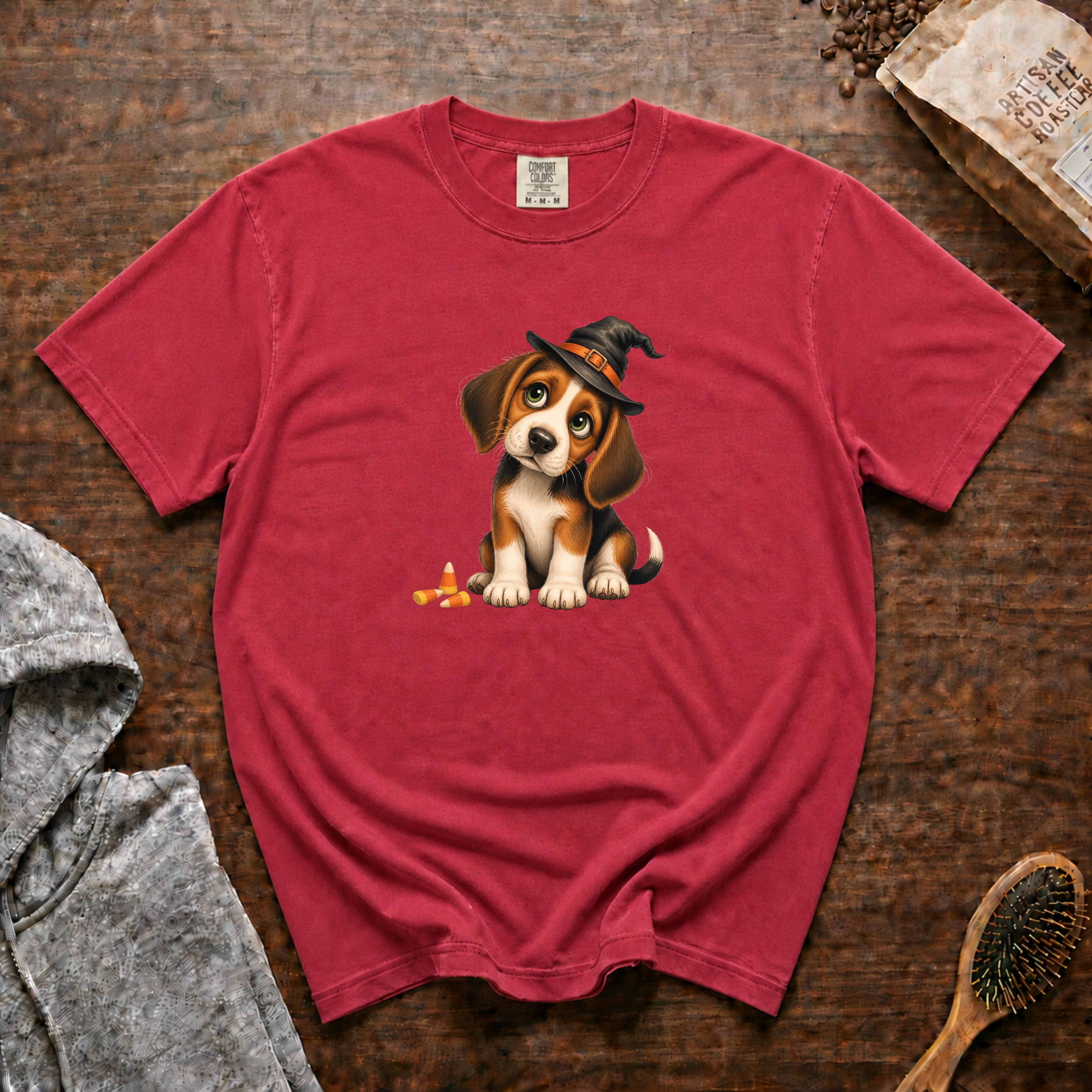 Halloween Beagle T-Shirt — Crimson