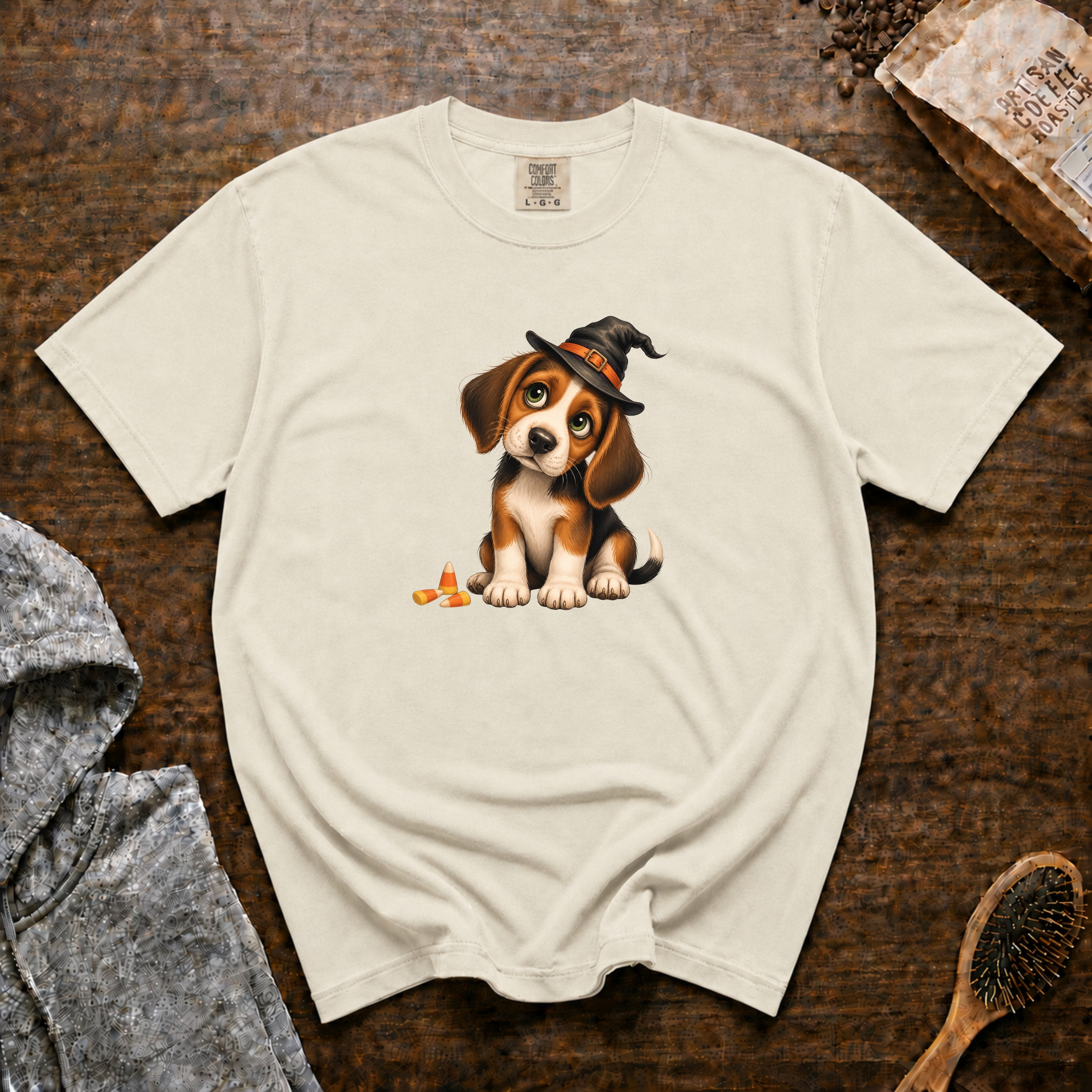 Halloween Beagle T-Shirt — Ivory