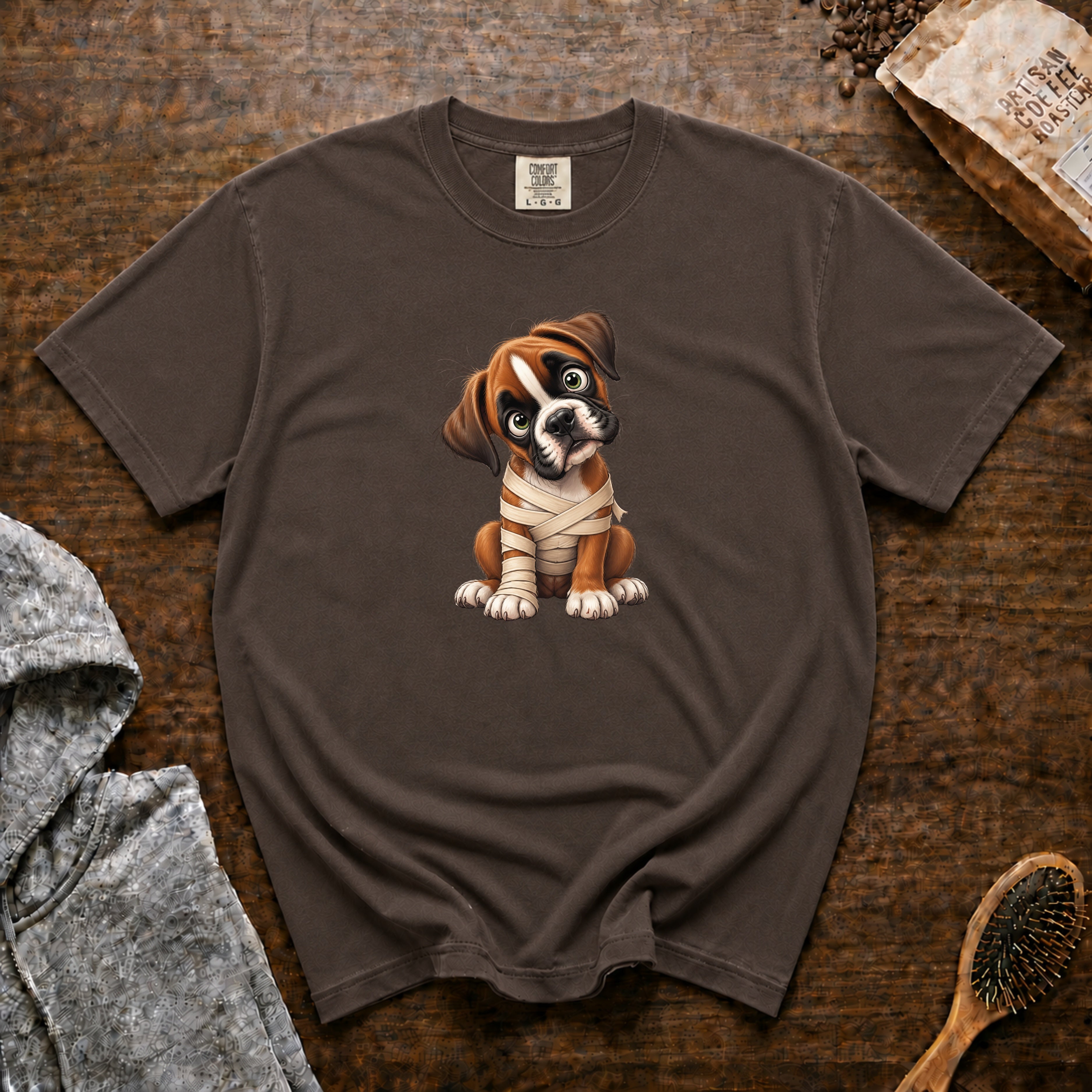 Halloween Boxer T-Shirt — Espresso