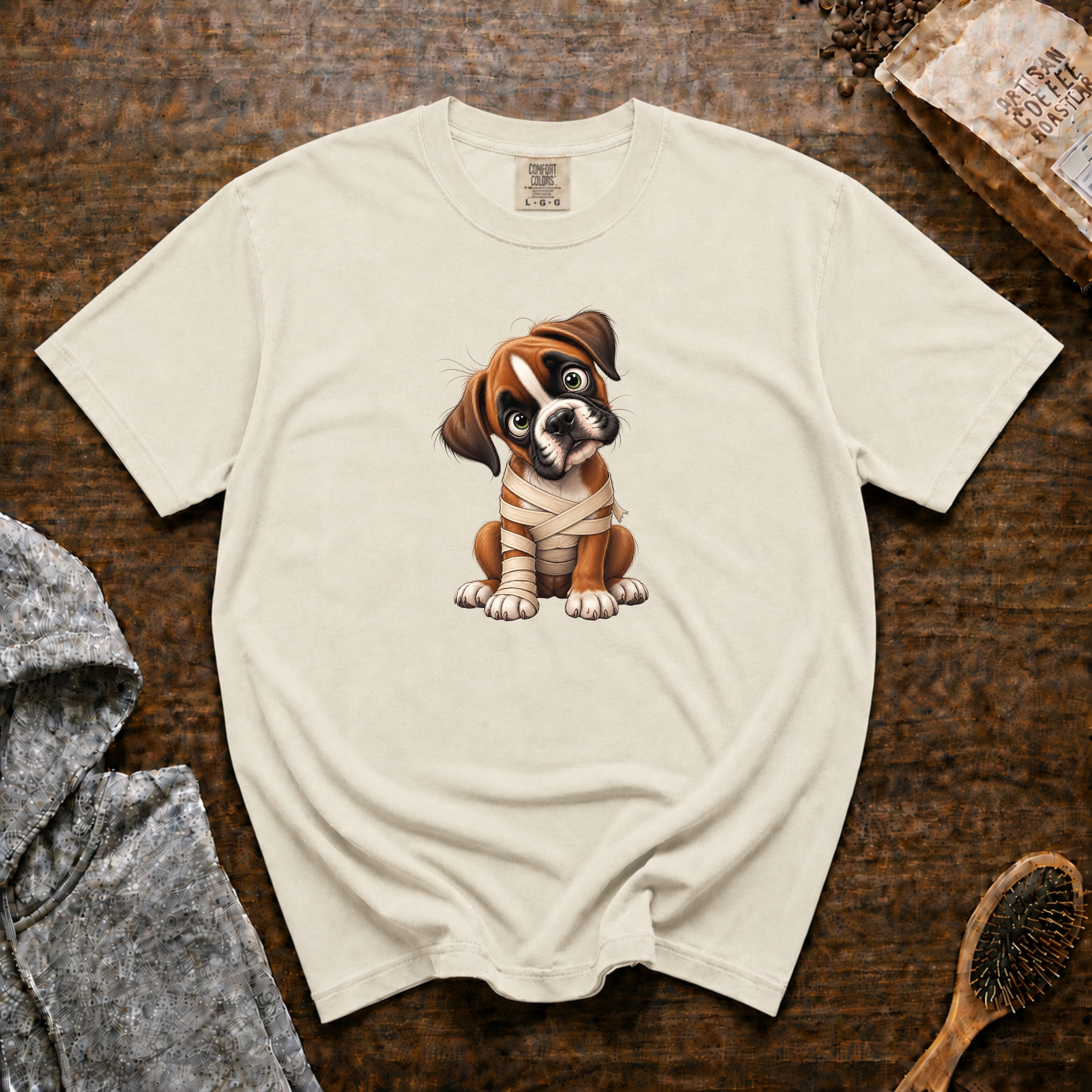 Halloween Boxer T-Shirt — Ivory