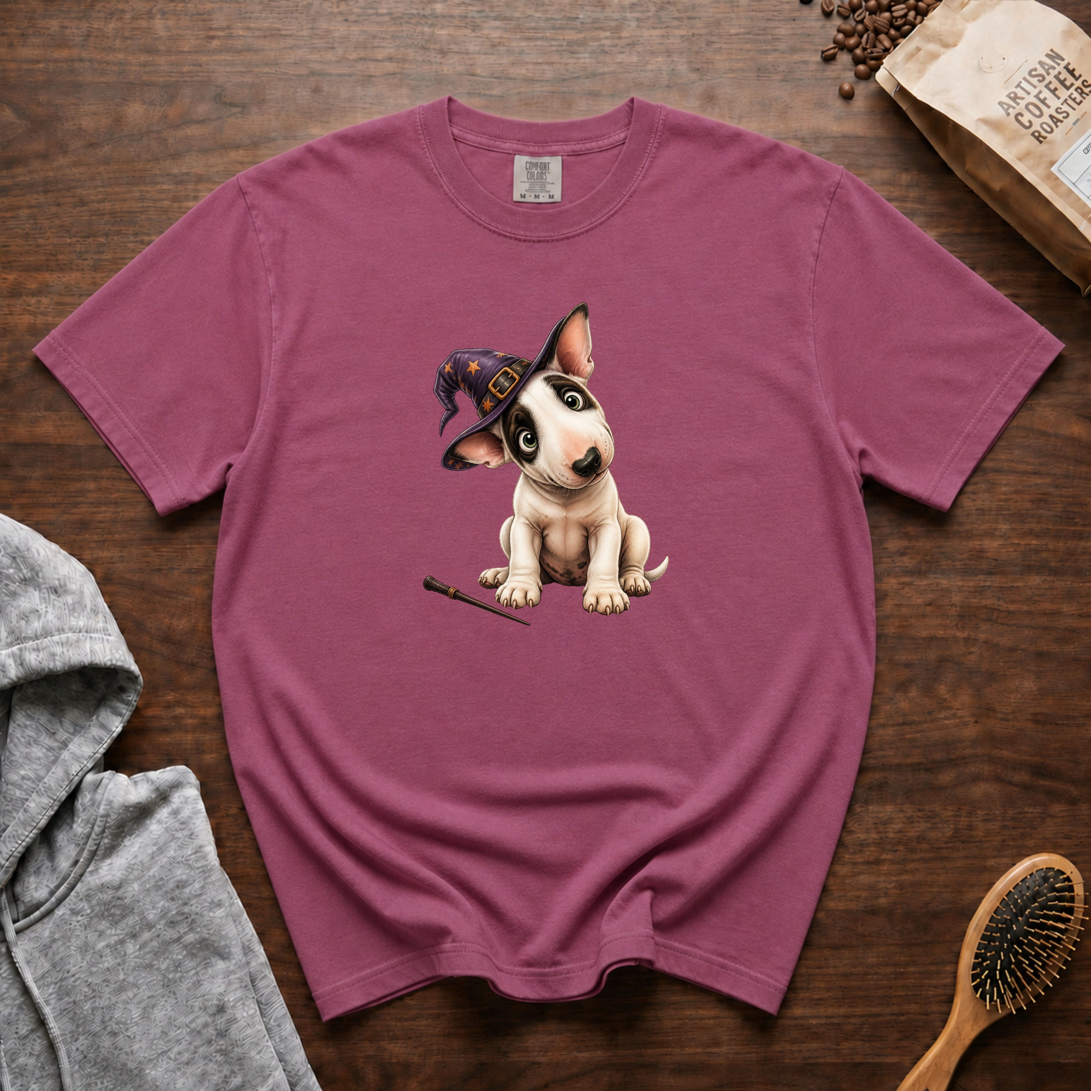 Halloween Bull Terrier T-Shirt — Berry