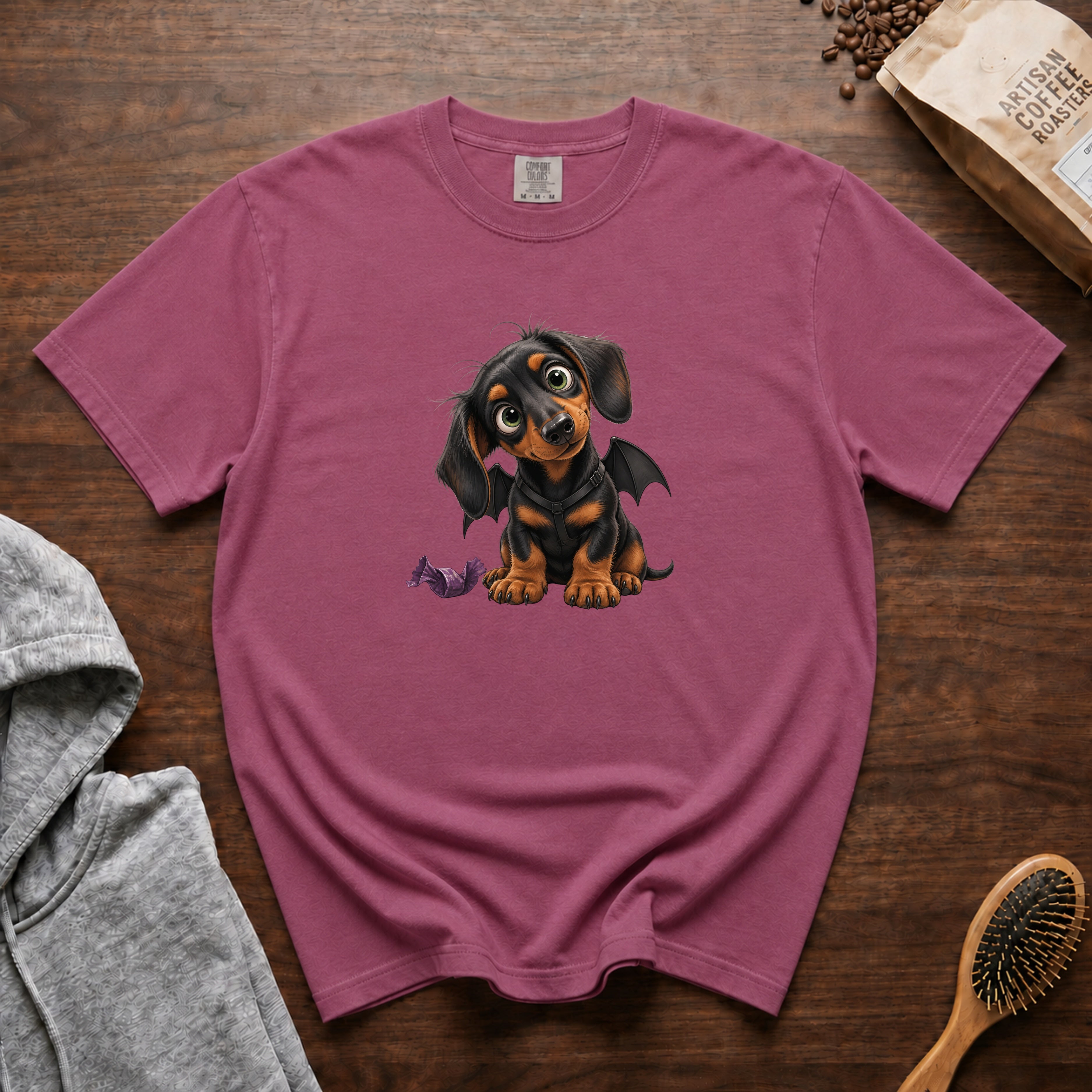 Halloween Dachshund T-Shirt — Berry