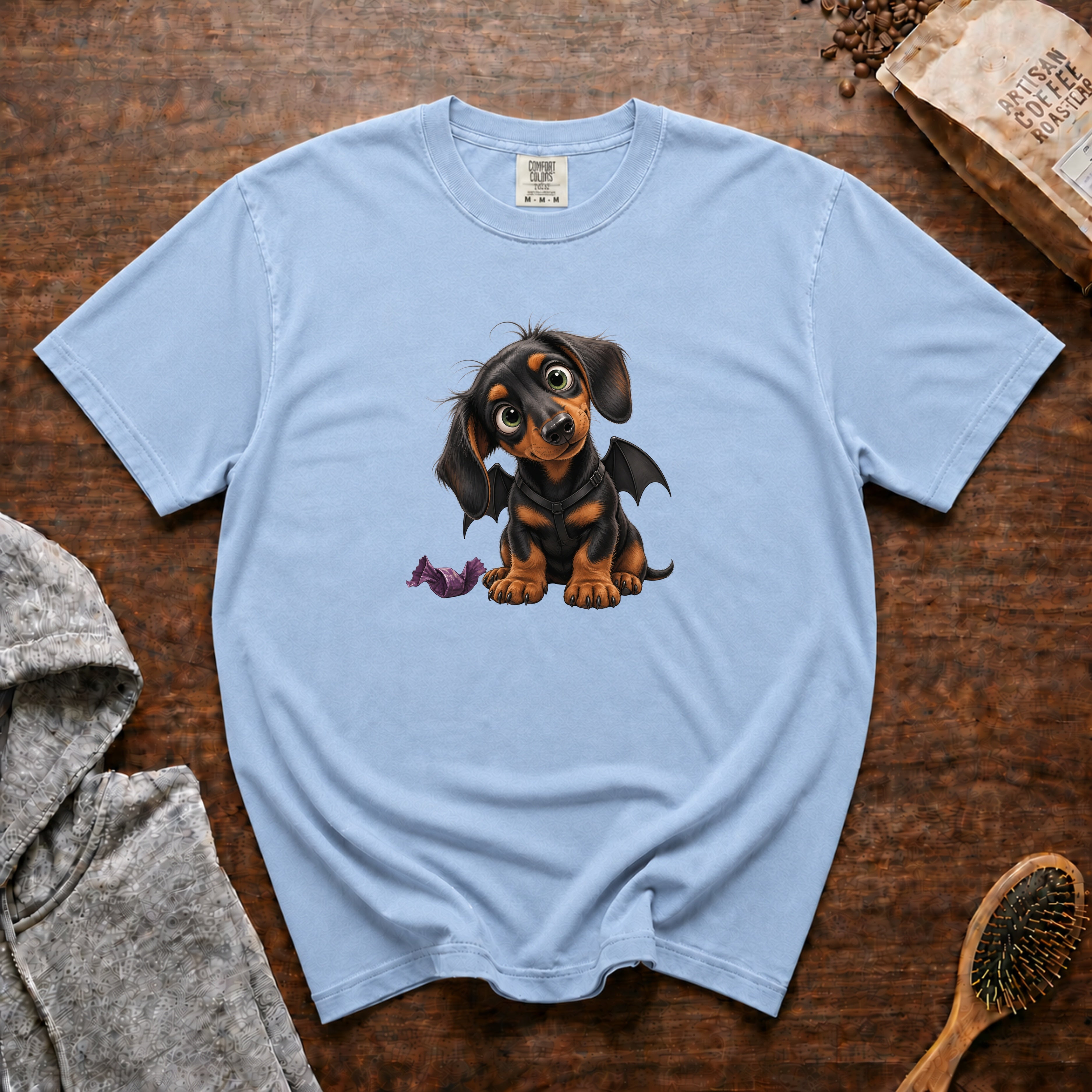 Halloween Dachshund T-Shirt — Chambray