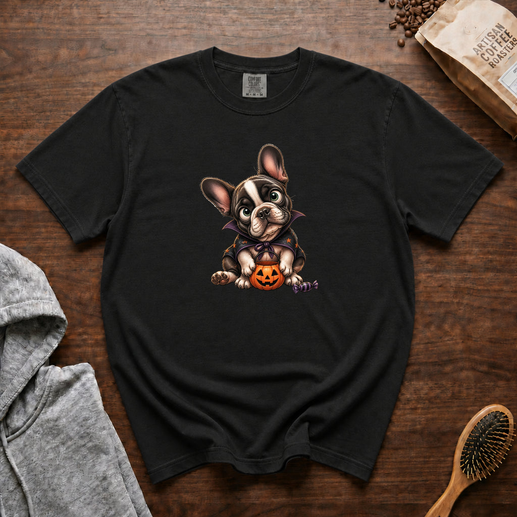 Halloween French Bulldog T-Shirt — Black