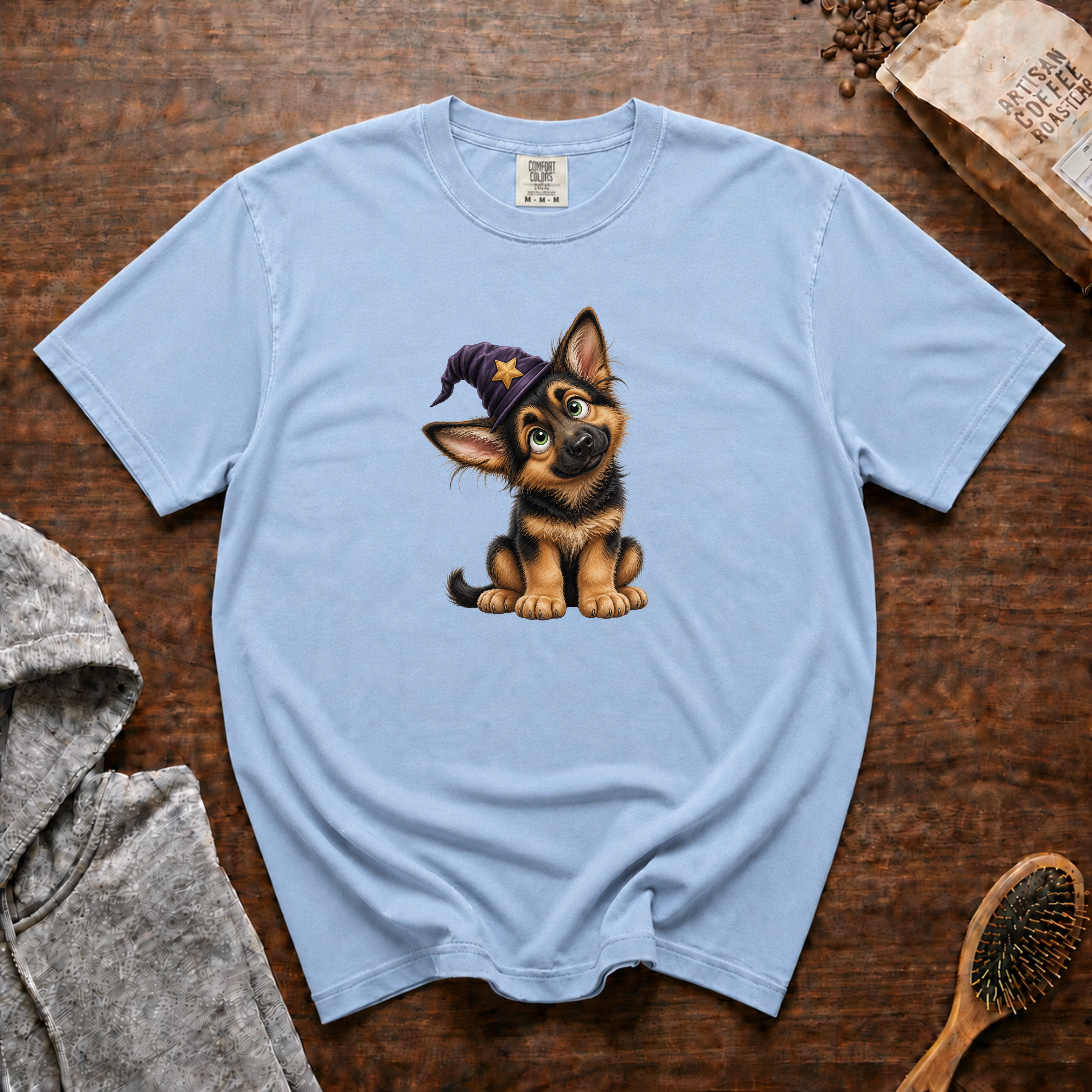 Halloween German Shepherd T-Shirt — Chambray