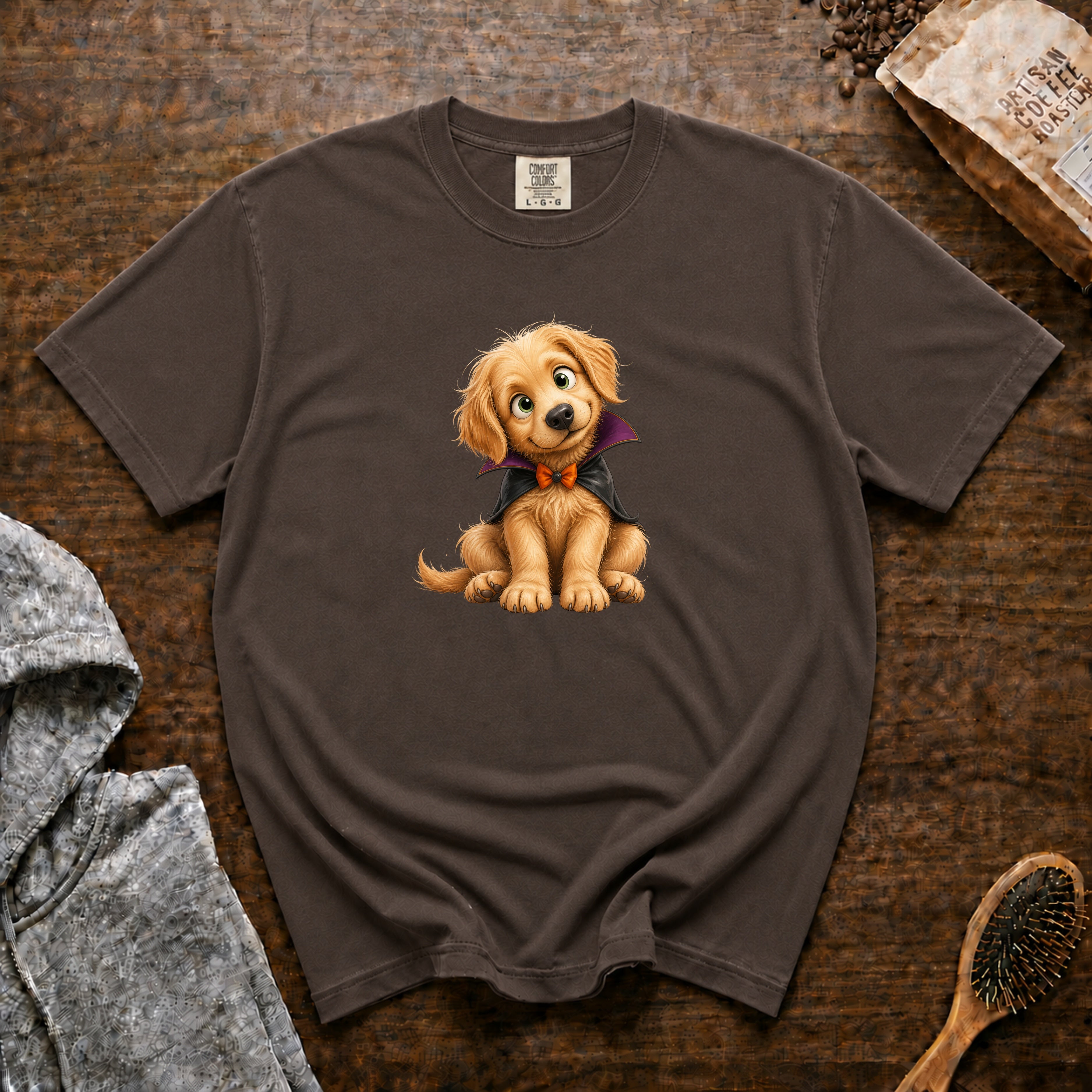 Halloween Golden Retriever T-Shirt — Espresso