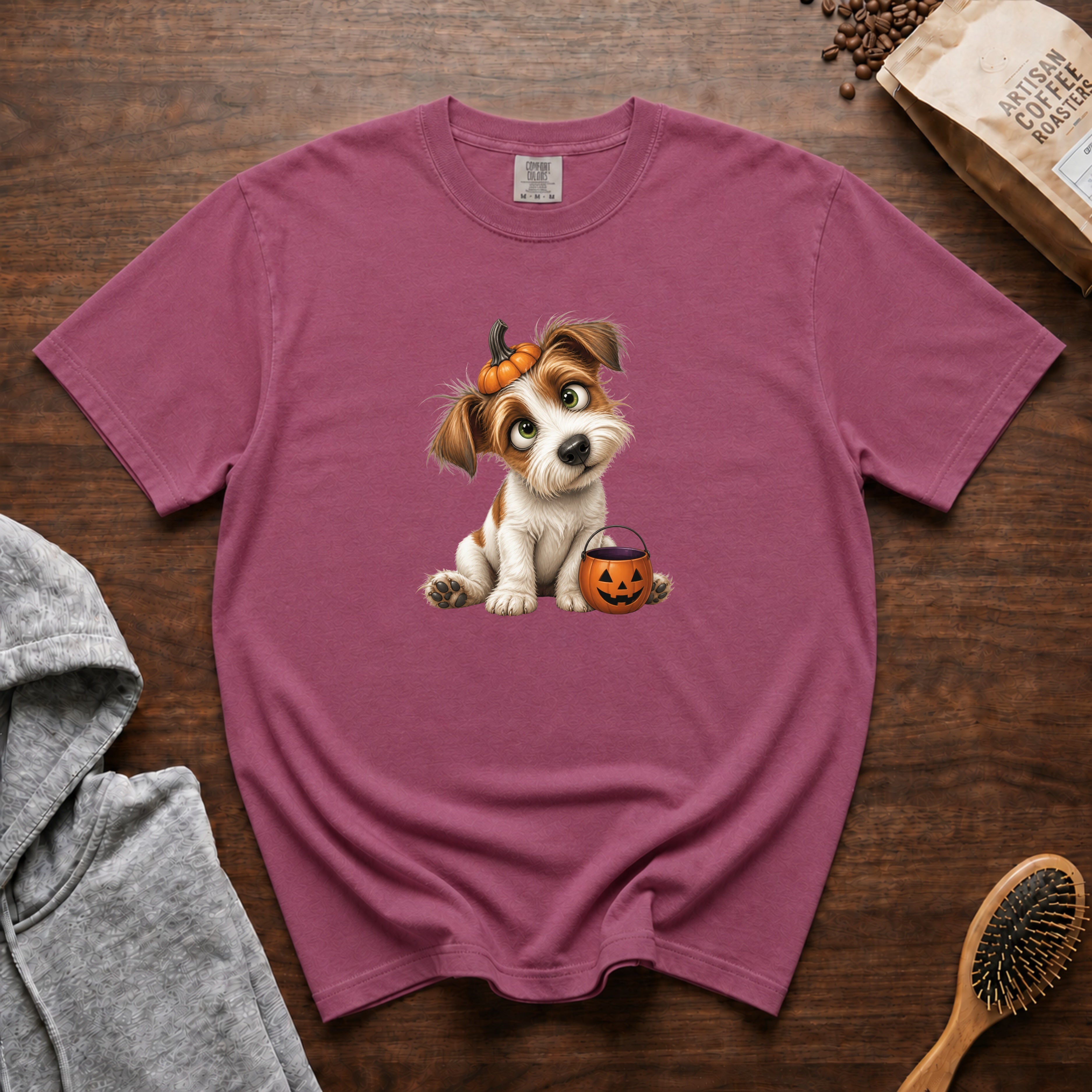 Halloween Jack Russell Terrier T-Shirt — Berry