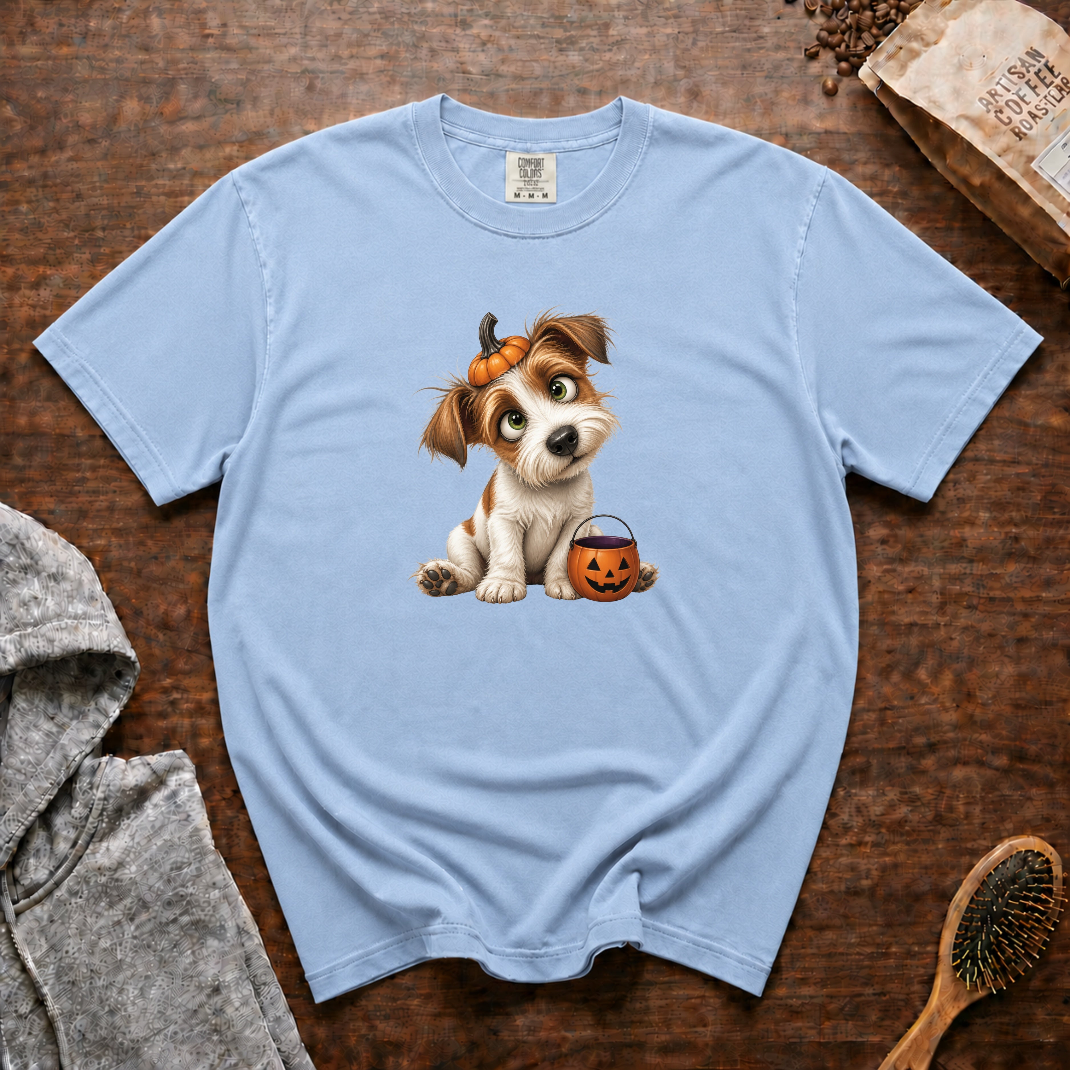 Halloween Jack Russell Terrier T-Shirt — Chambray