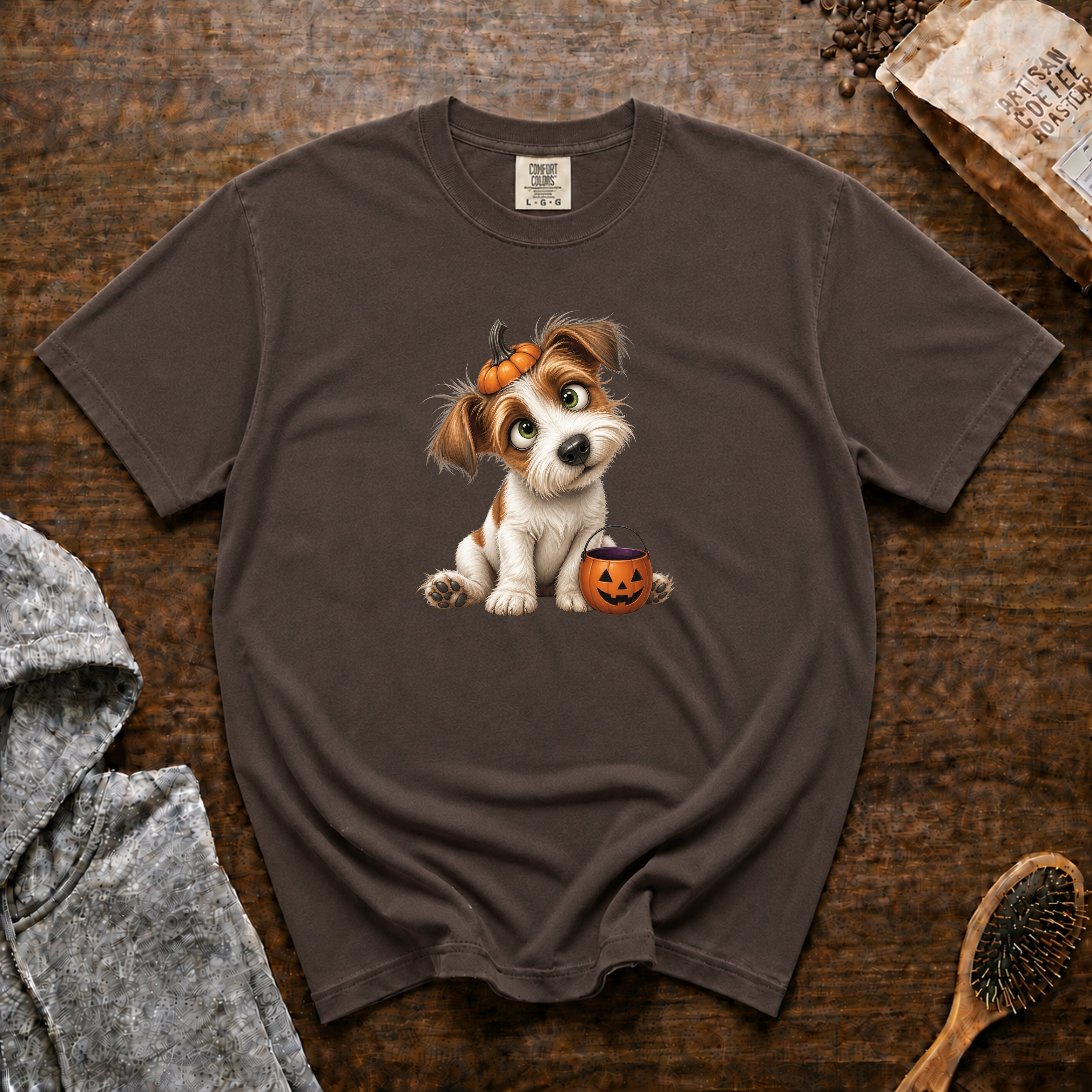 Halloween Jack Russell Terrier T-Shirt — Espresso