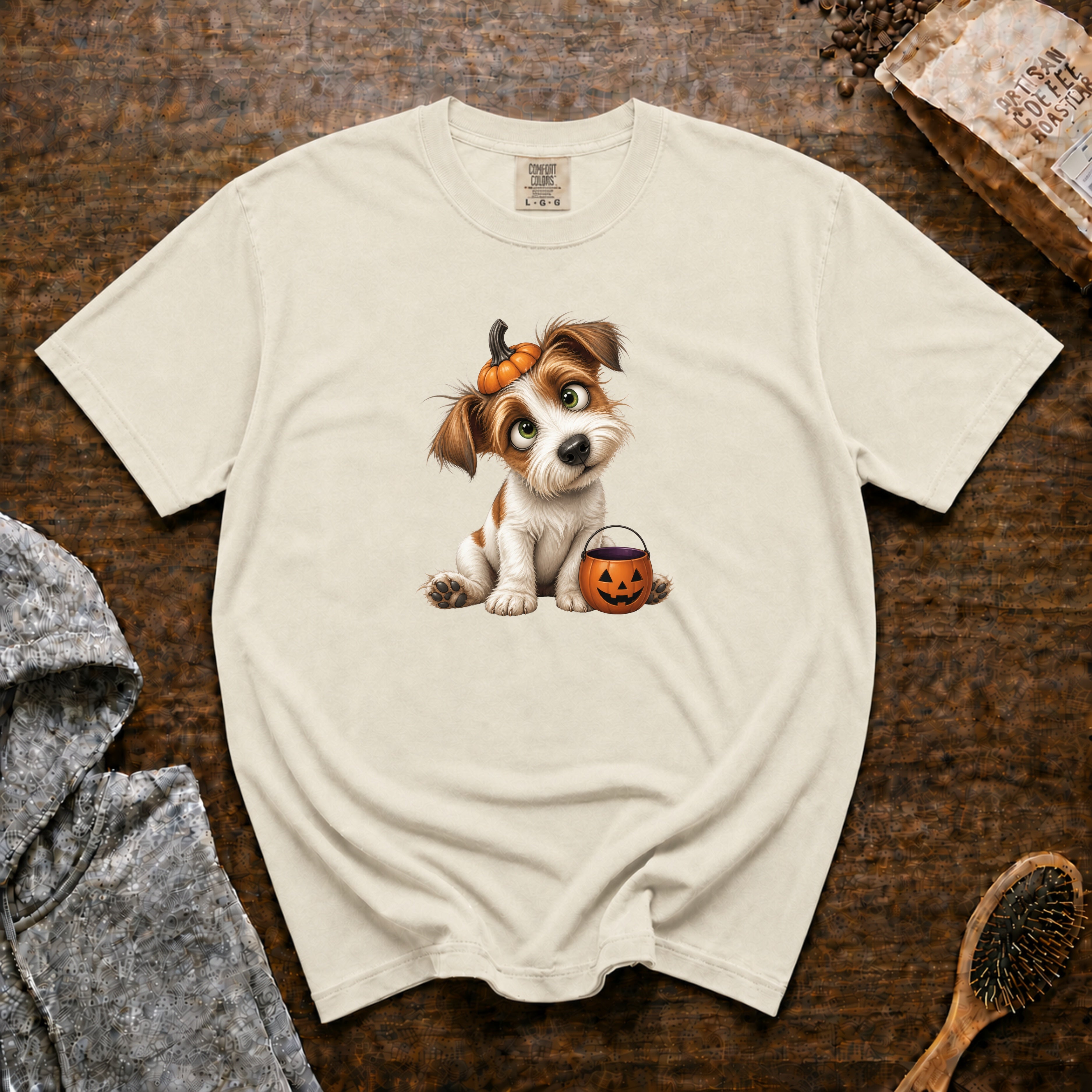 Halloween Jack Russell Terrier T-Shirt — Ivory