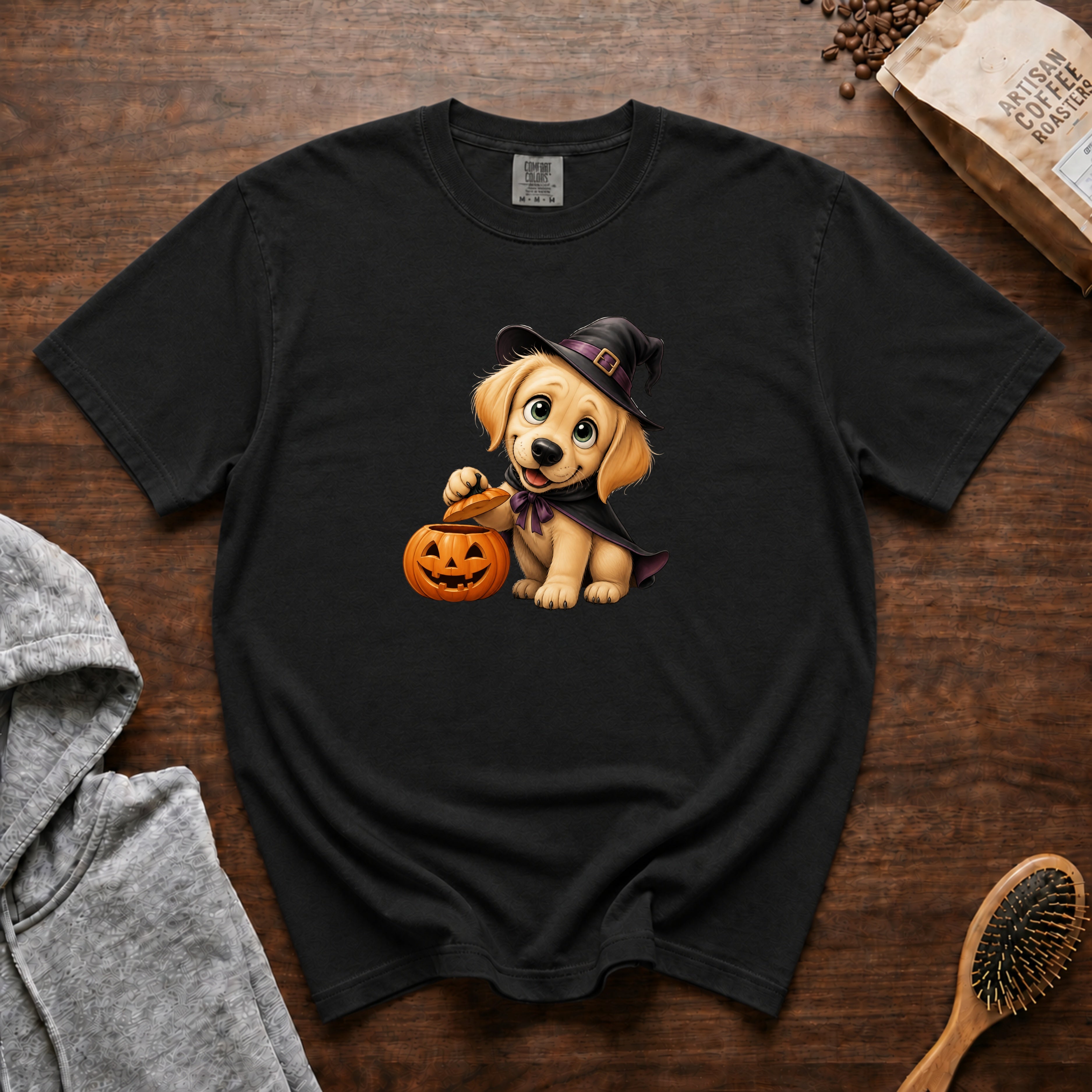 Halloween Labrador Retriever T-Shirt — Black
