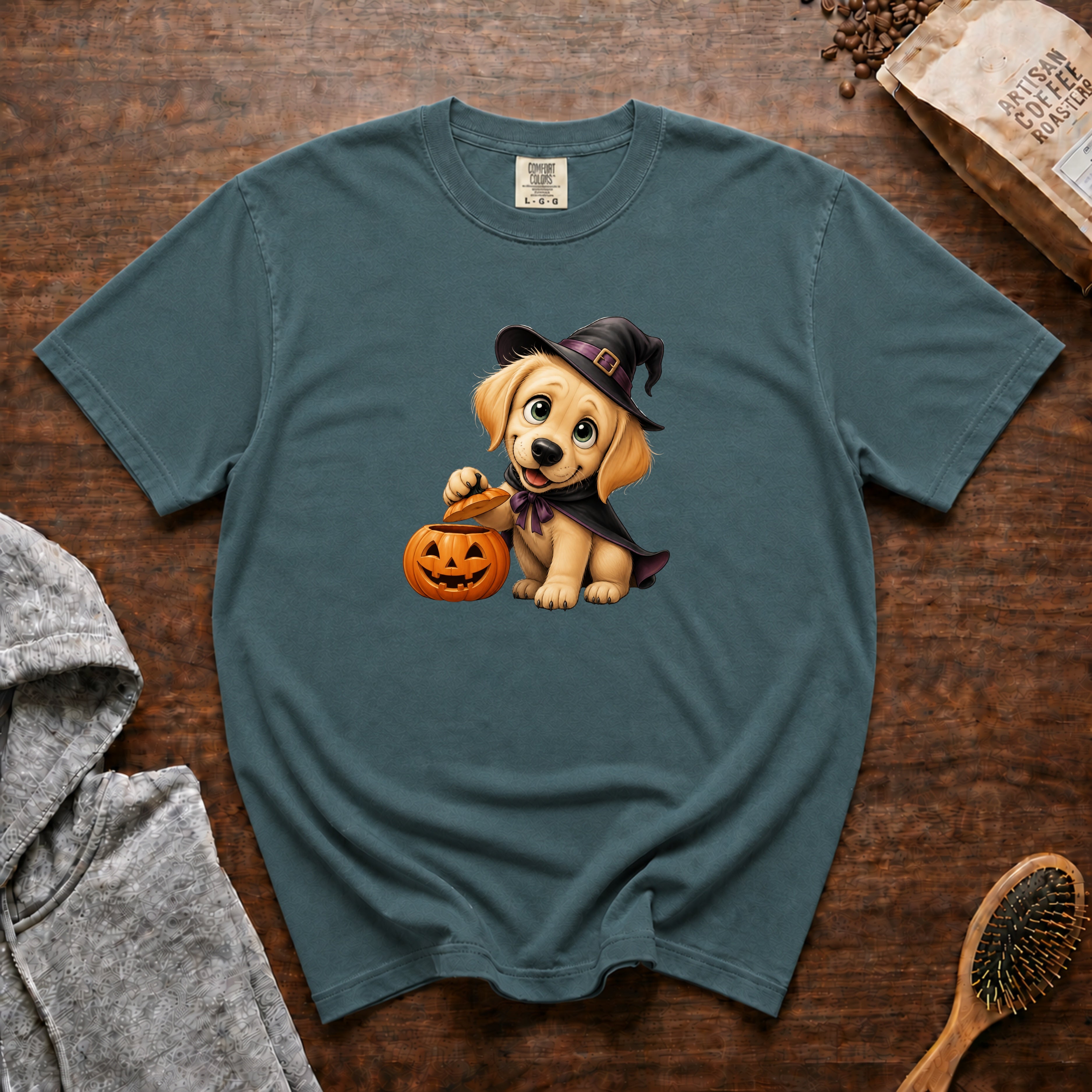 Halloween Labrador Retriever T-Shirt — Blue Spruce