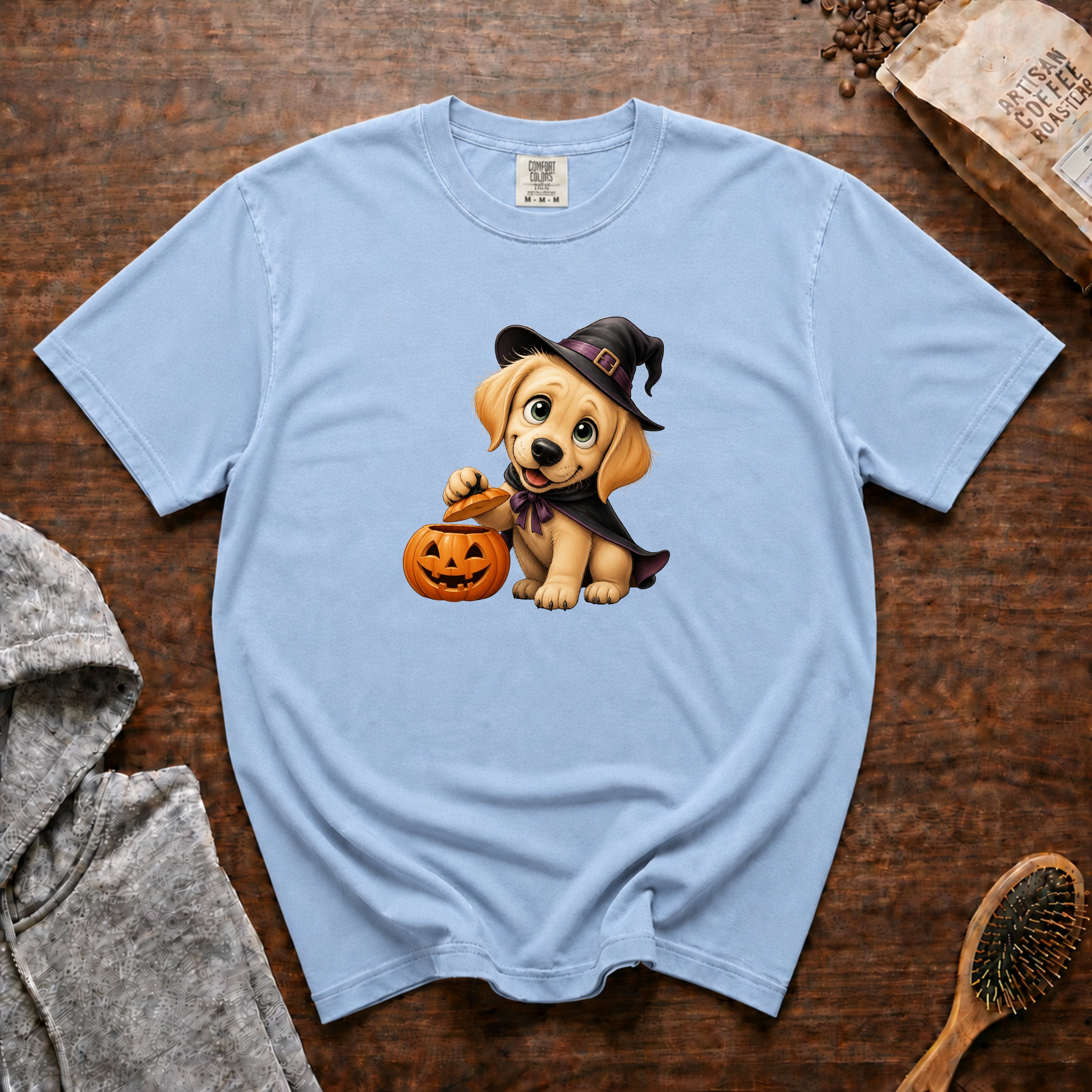 Halloween Labrador Retriever T-Shirt — Chambray