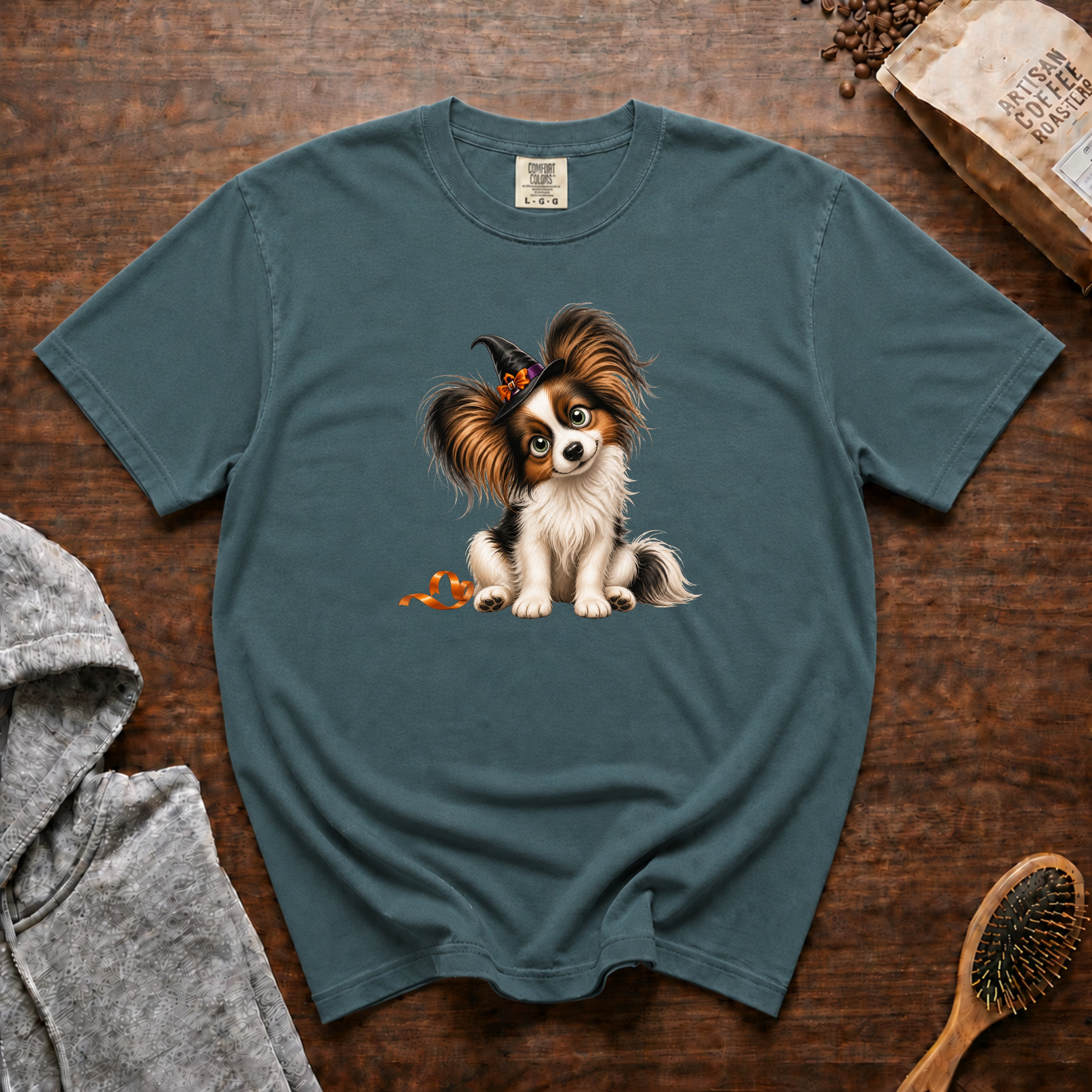 Halloween Papillon T-Shirt — Blue Spruce