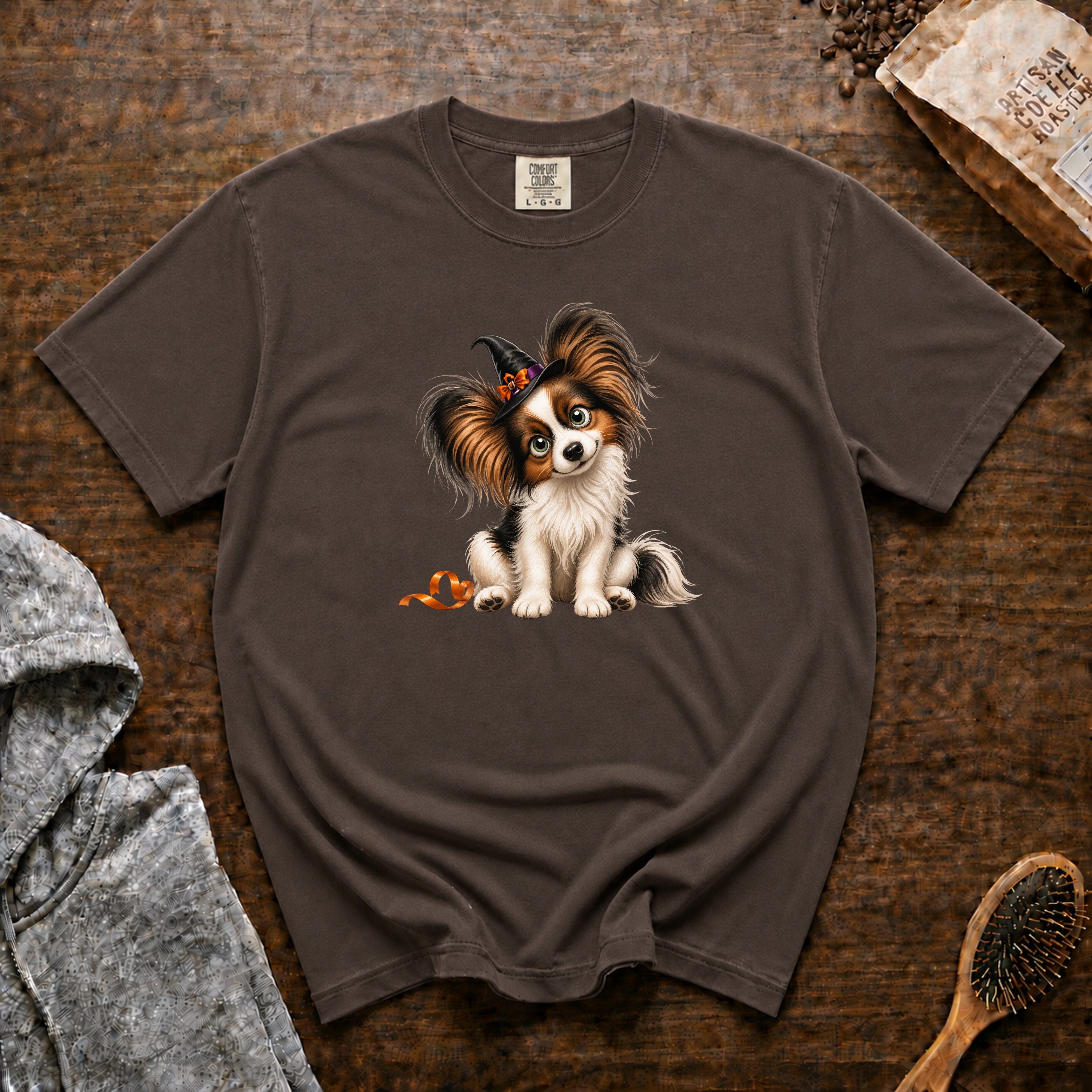 Halloween Papillon T-Shirt — Espresso