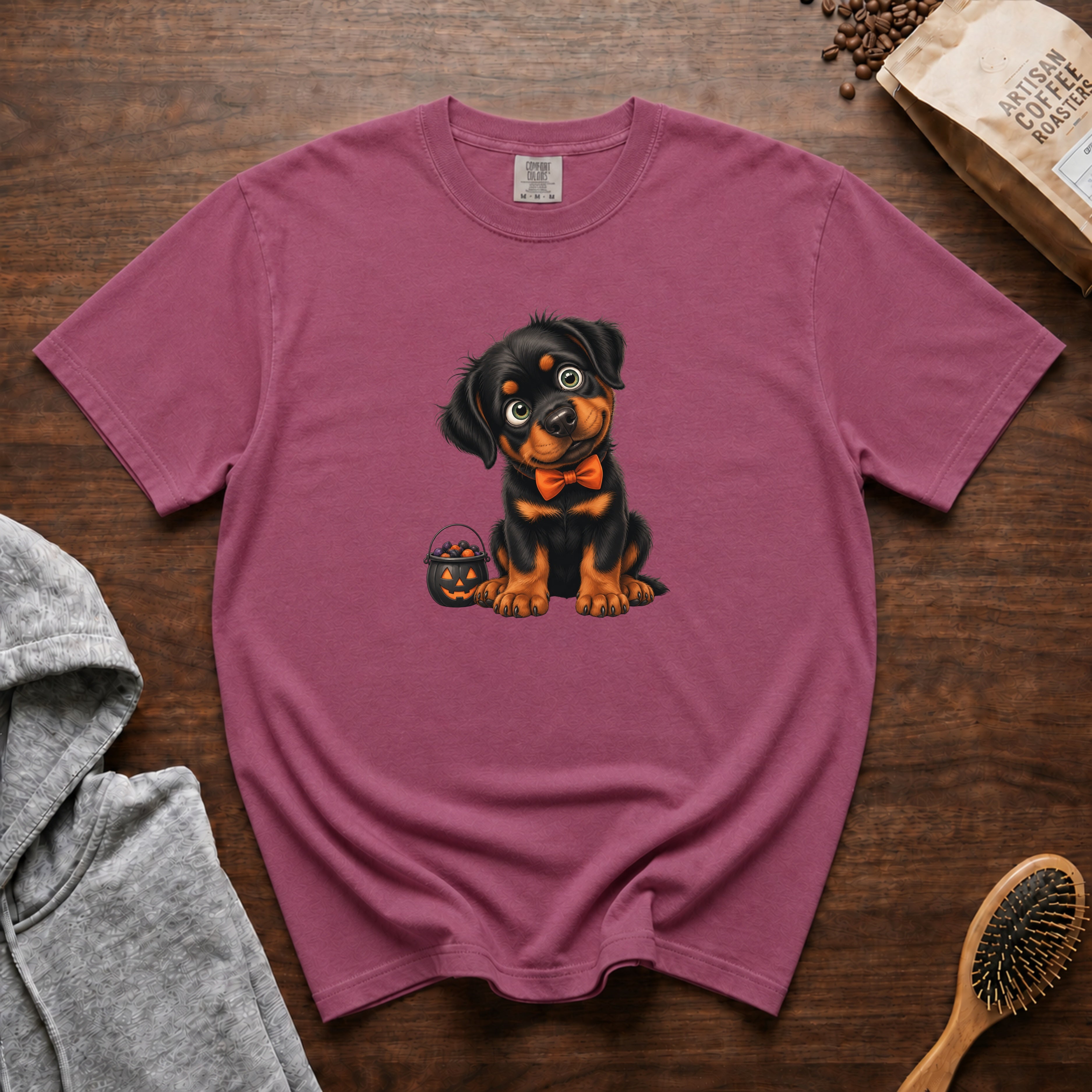 Halloween Rottweiler T-Shirt — Berry