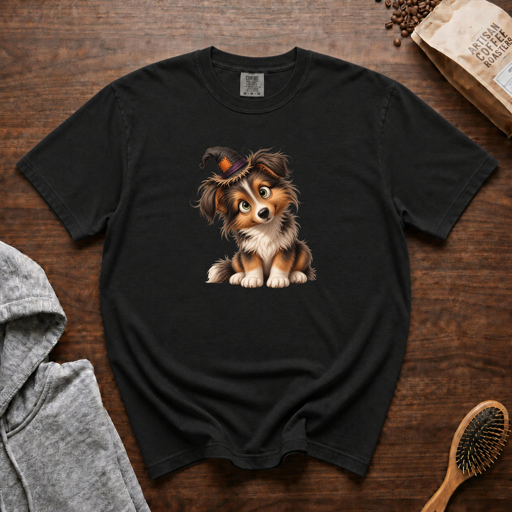 Halloween Shetland Sheepdog T-Shirt — Black