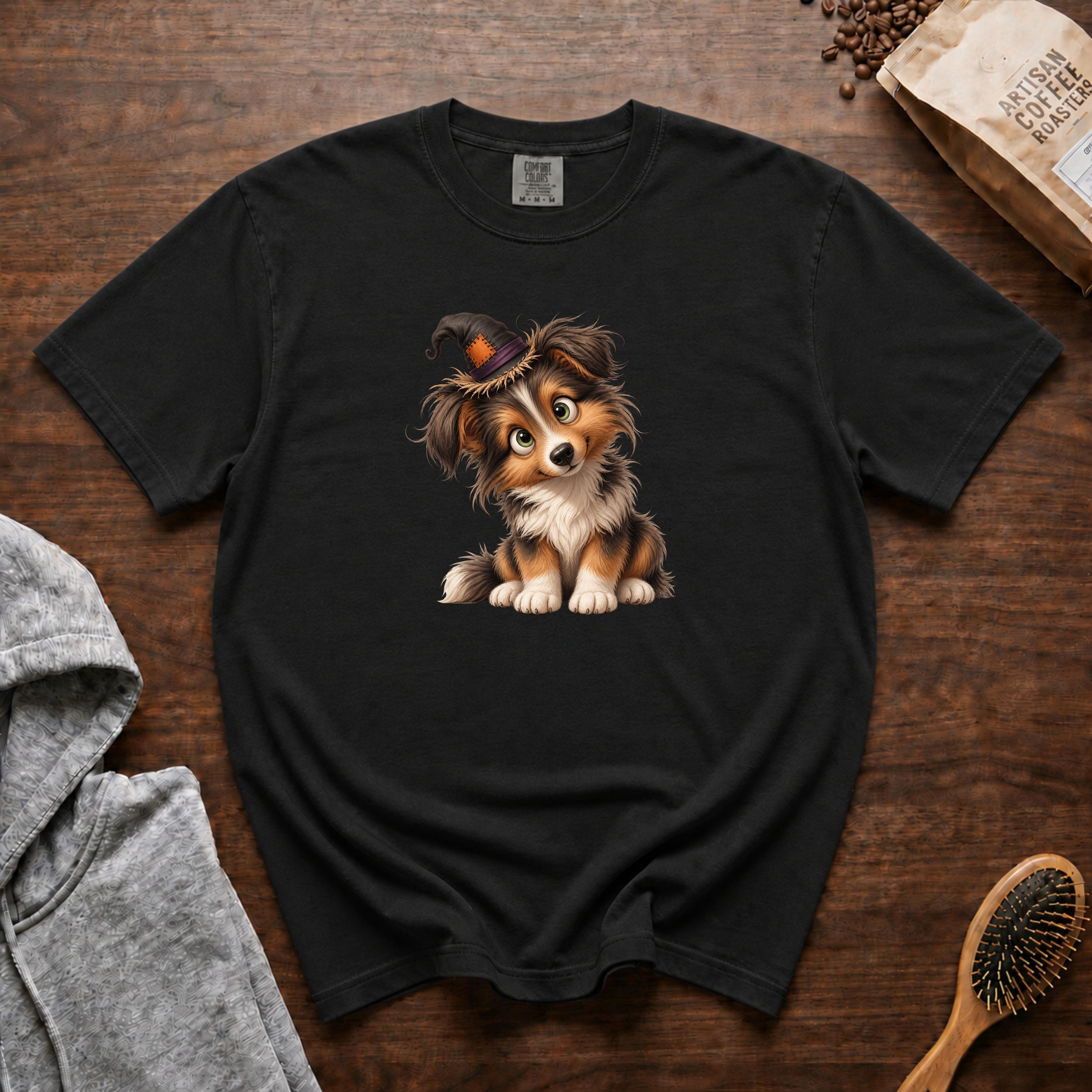Halloween Shetland Sheepdog T-Shirt — Black