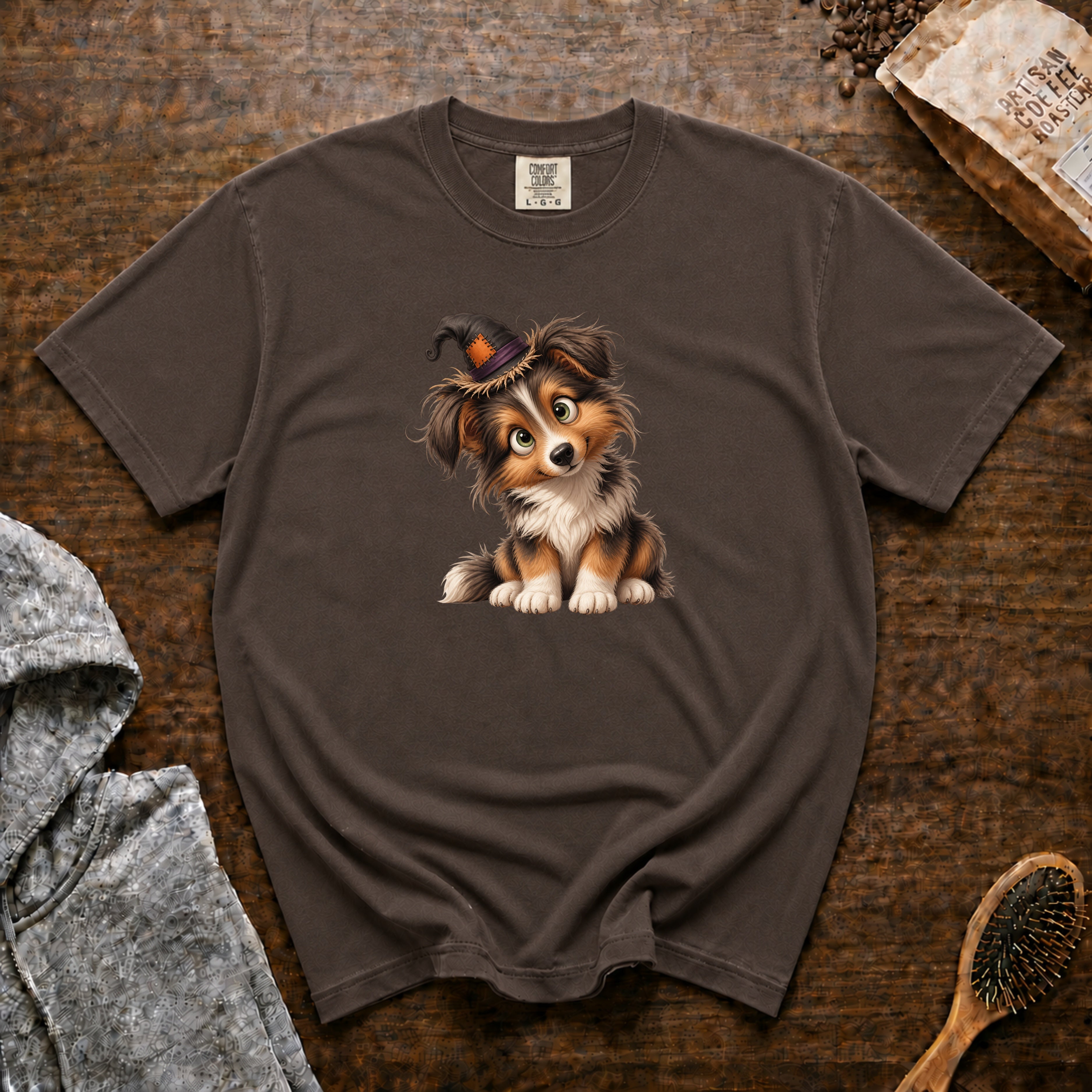 Halloween Shetland Sheepdog T-Shirt — Espresso