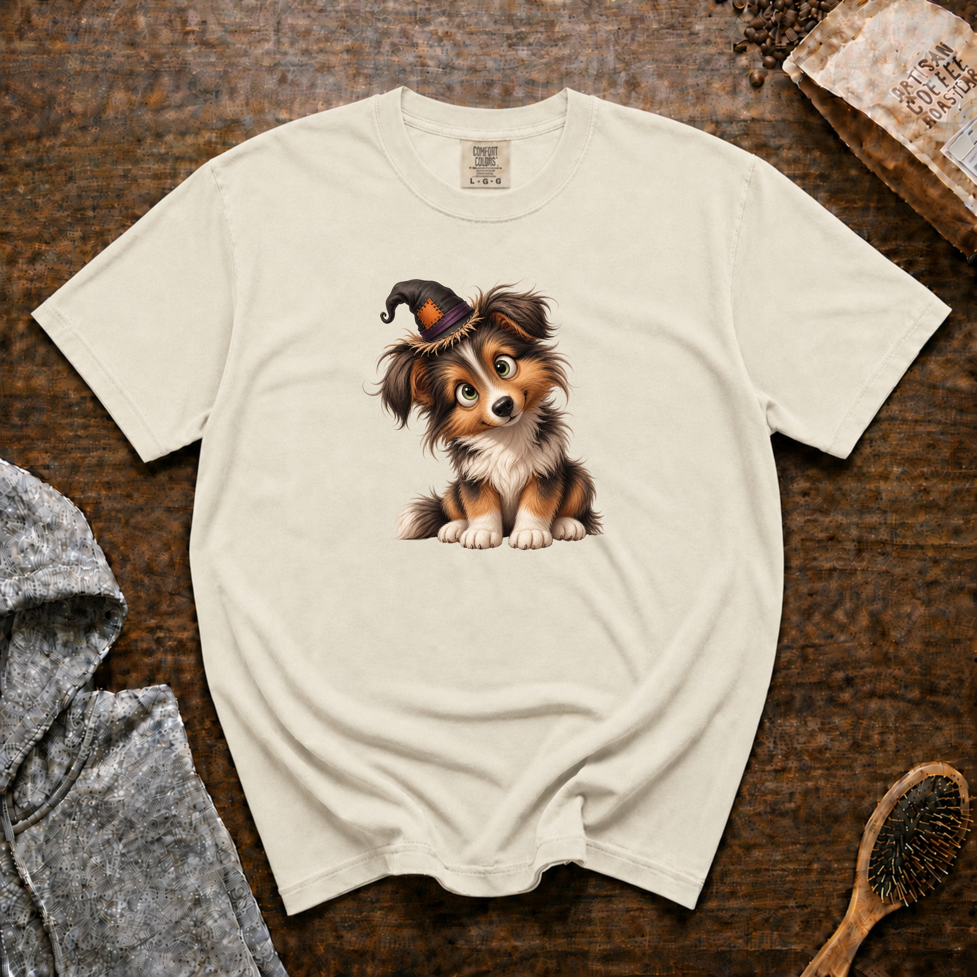 Halloween Shetland Sheepdog T-Shirt — Ivory