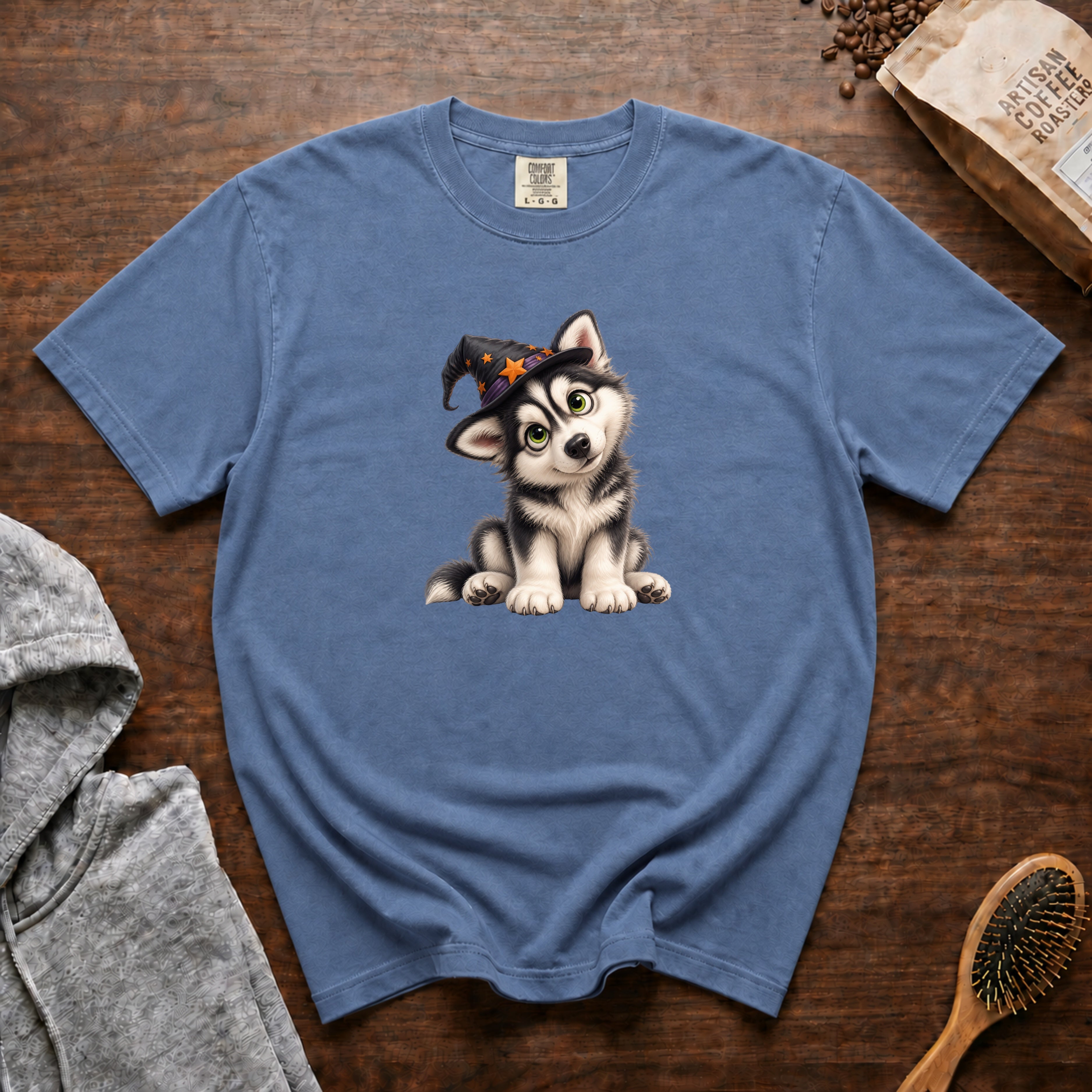 Halloween Siberian Husky T-Shirt — Blue Jean